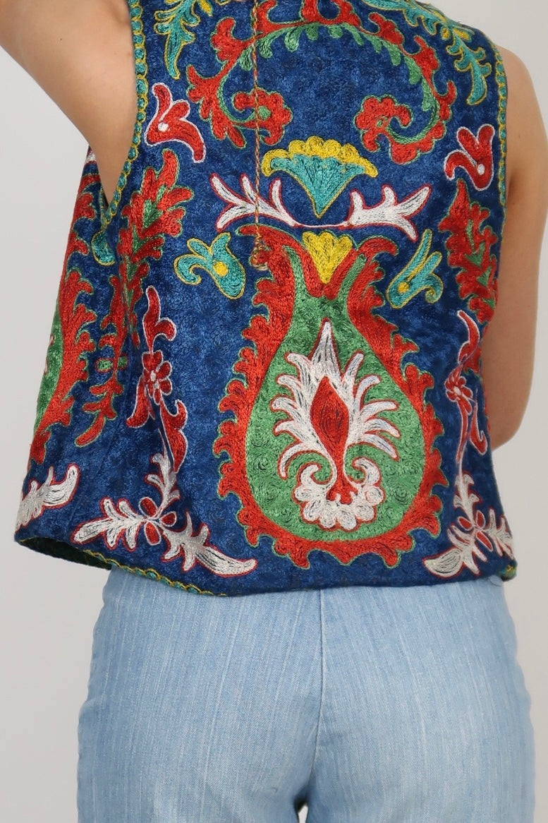 60s embroidered Afghan vest