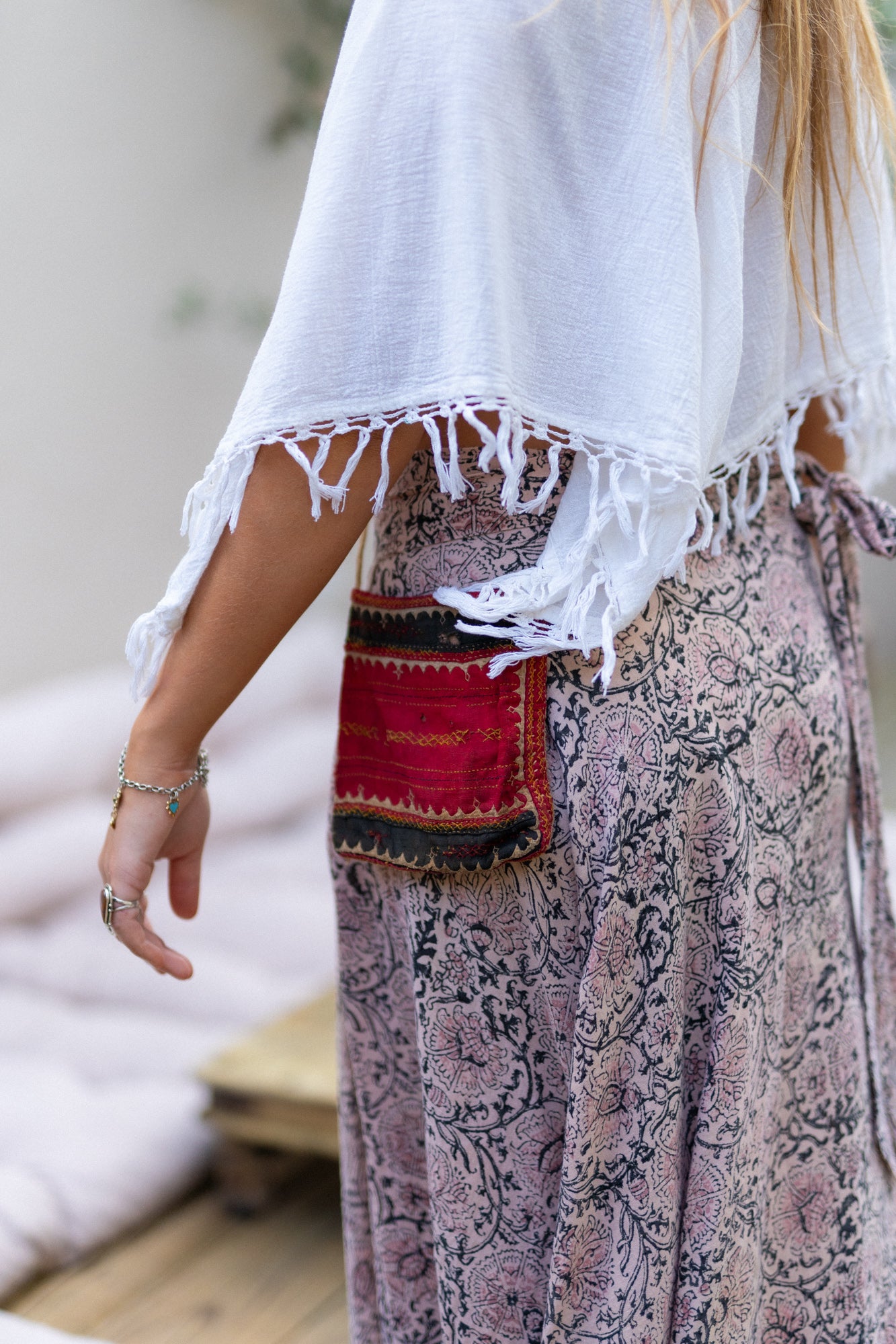 MINI KANTHA BAG ON ROPE