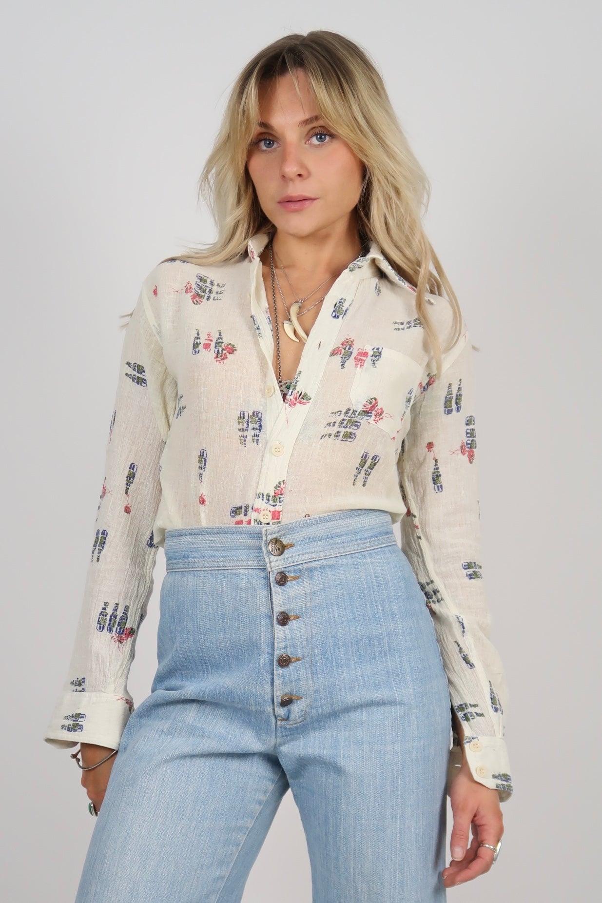 70s cheesecloth shirt