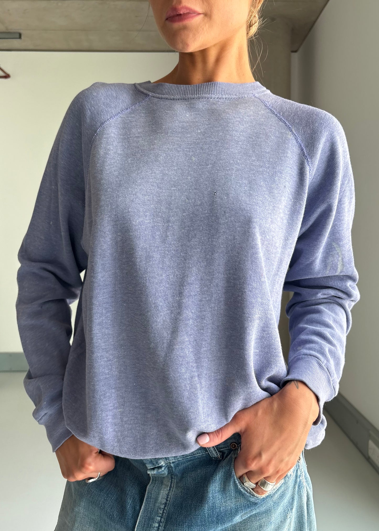 70s worn in sweatshirt