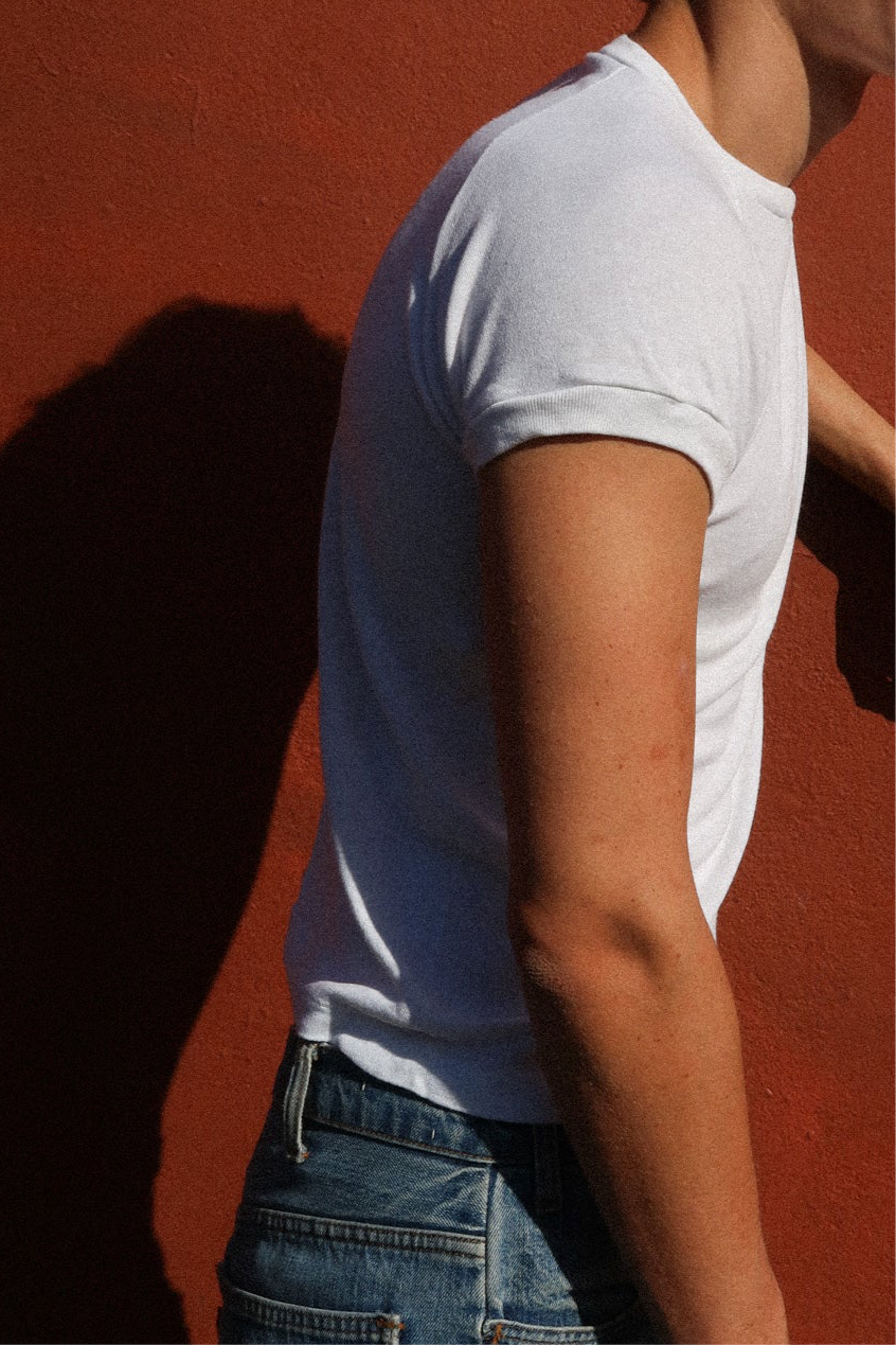 1960s cotton raglan tee