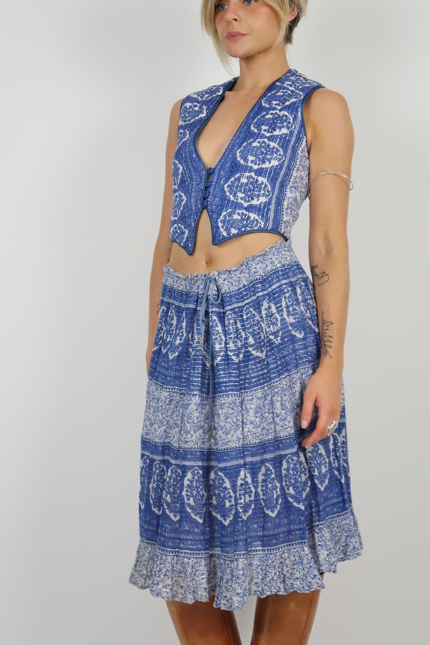 1970s waistcoat and skirt set