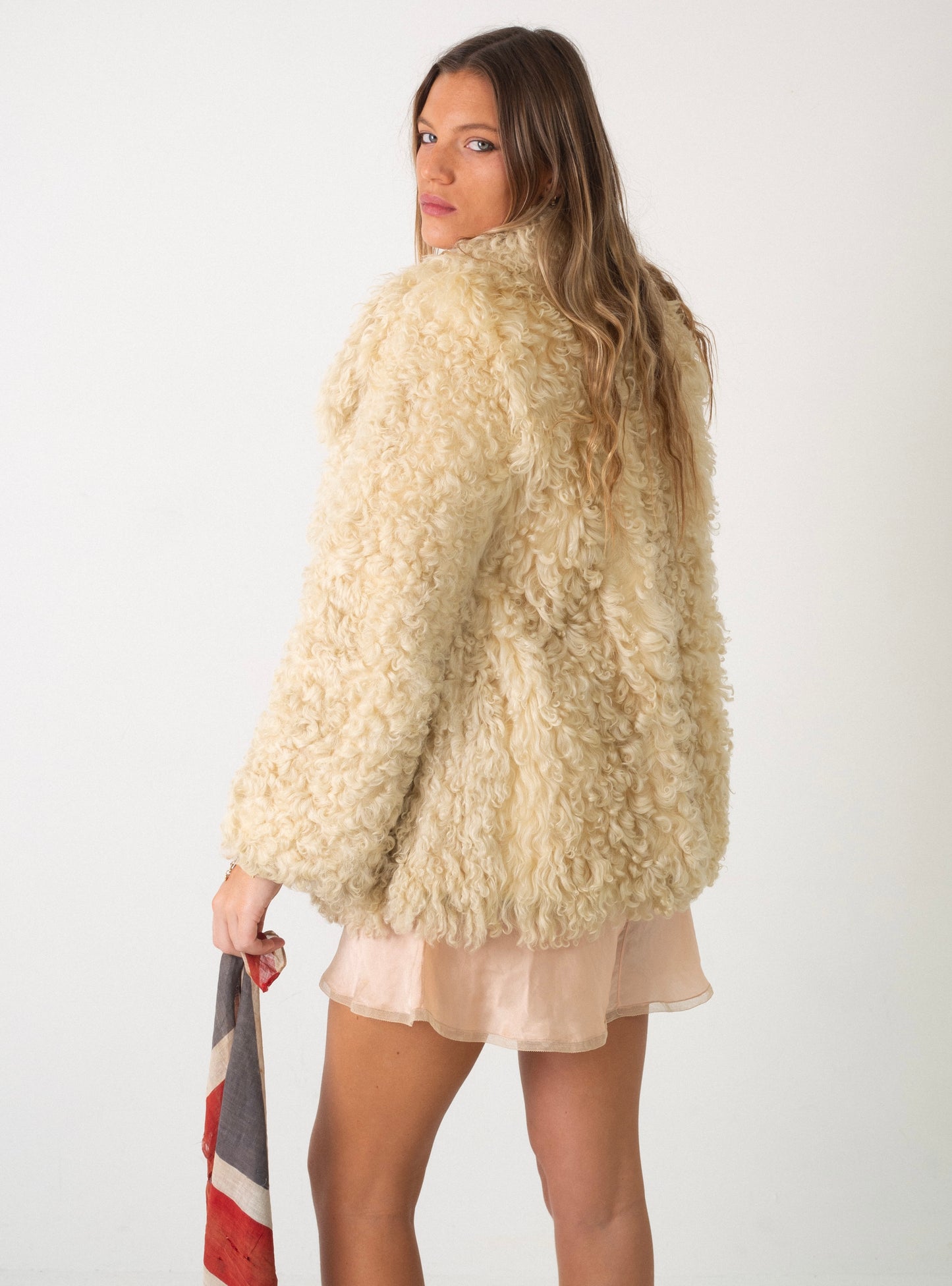 70S CREAM MONGOLIAN COAT