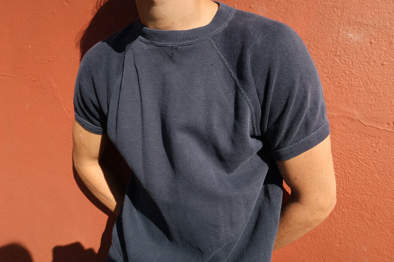 1960s faded blue sweatshirt