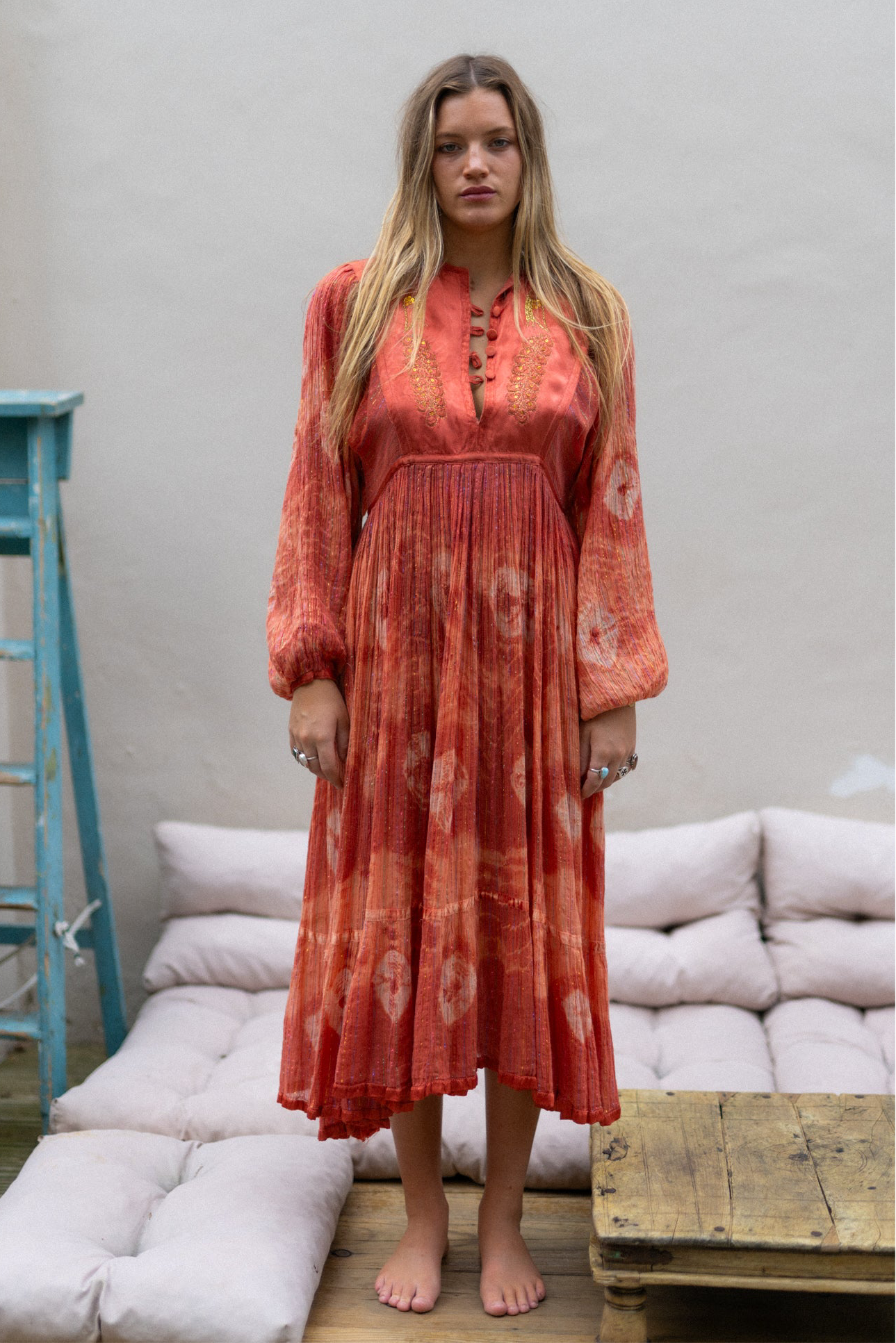 INDIAN LUREX PEACOCK DRESS
