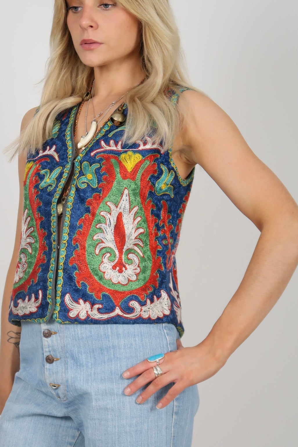 60s embroidered Afghan vest