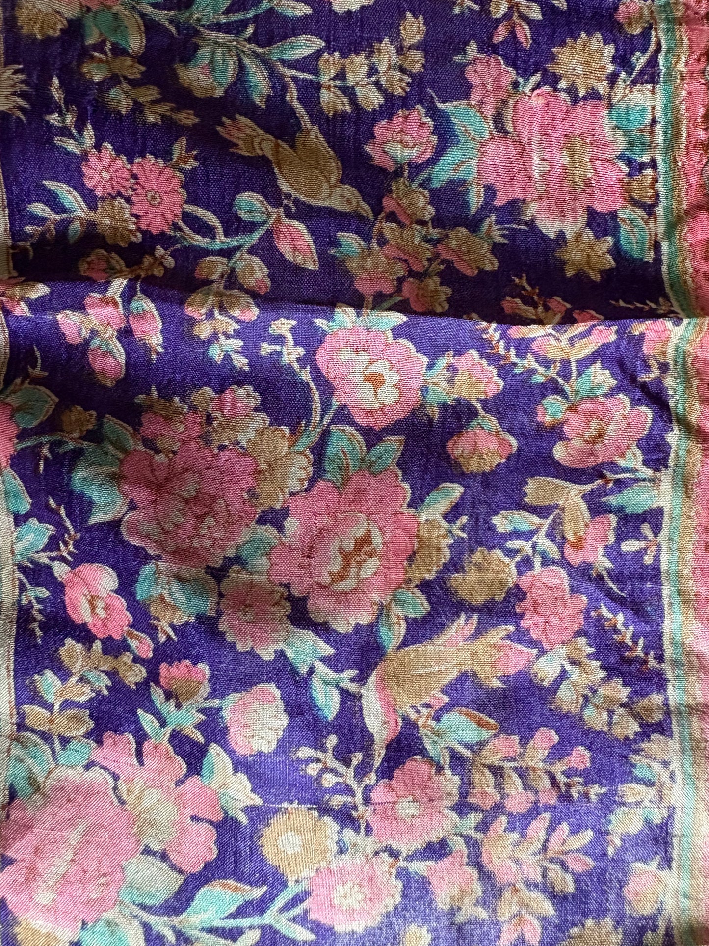 60s mini Indian silk scarf