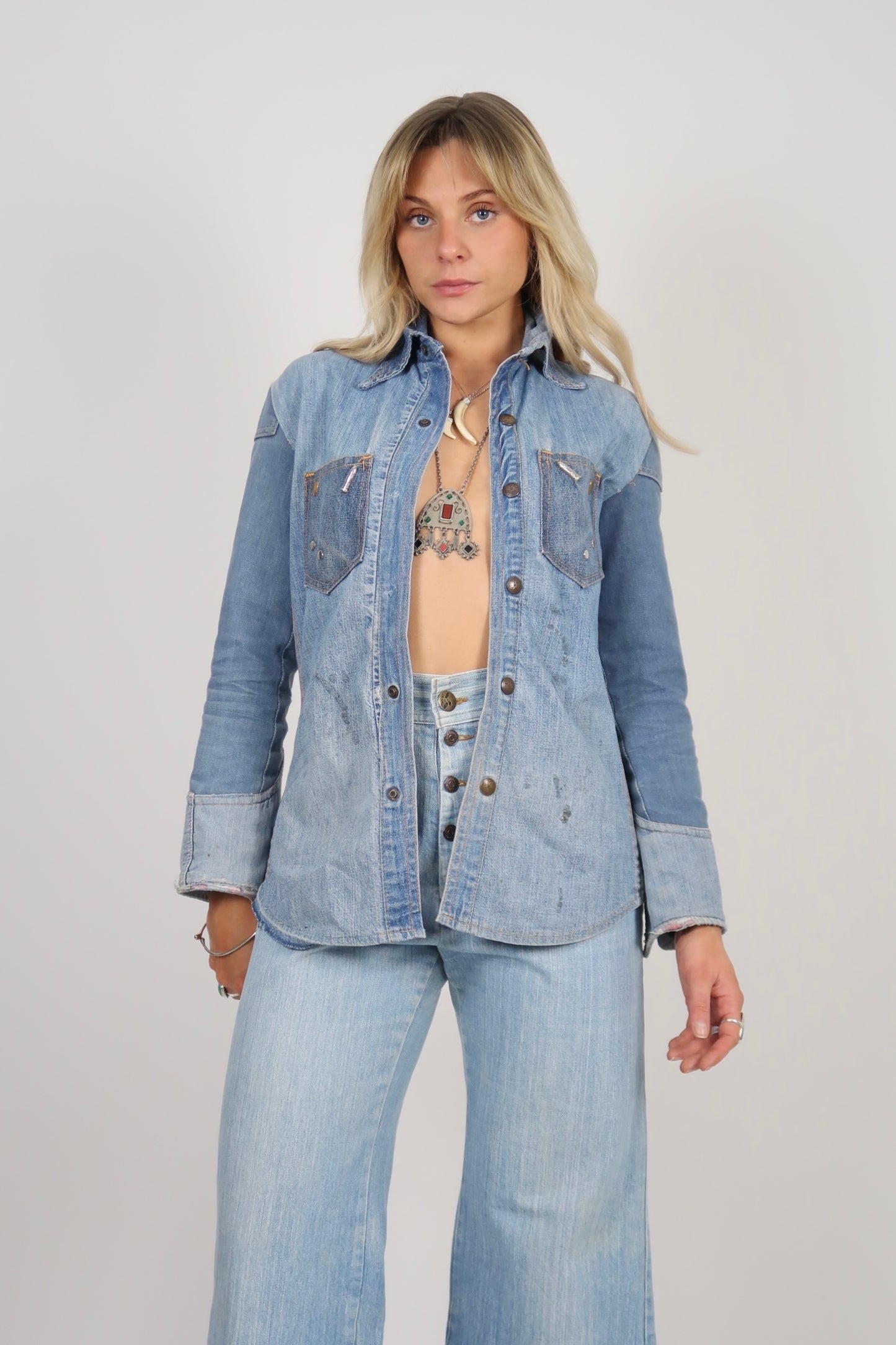 60s customised denim shirt