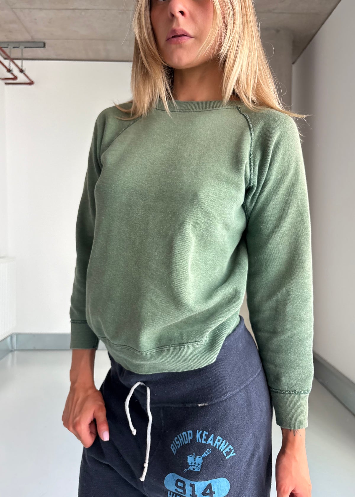 60s green sunfaded sweatshirt