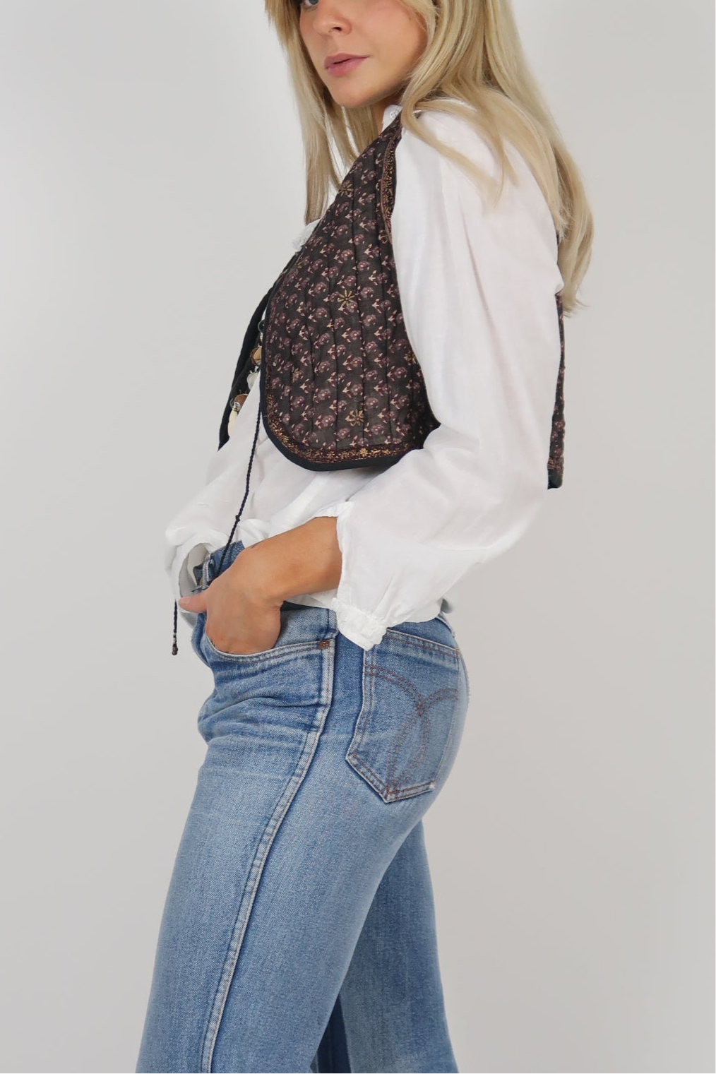1970s indian quilted waistcoat