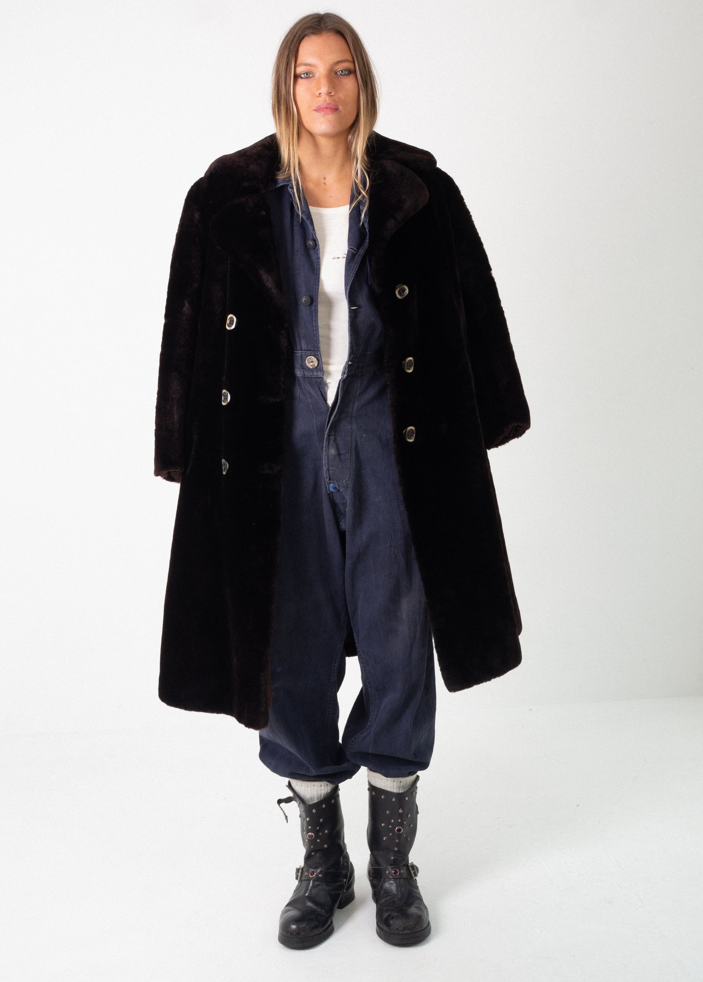 1960S SHORT PILE SHEEPSKIN COAT