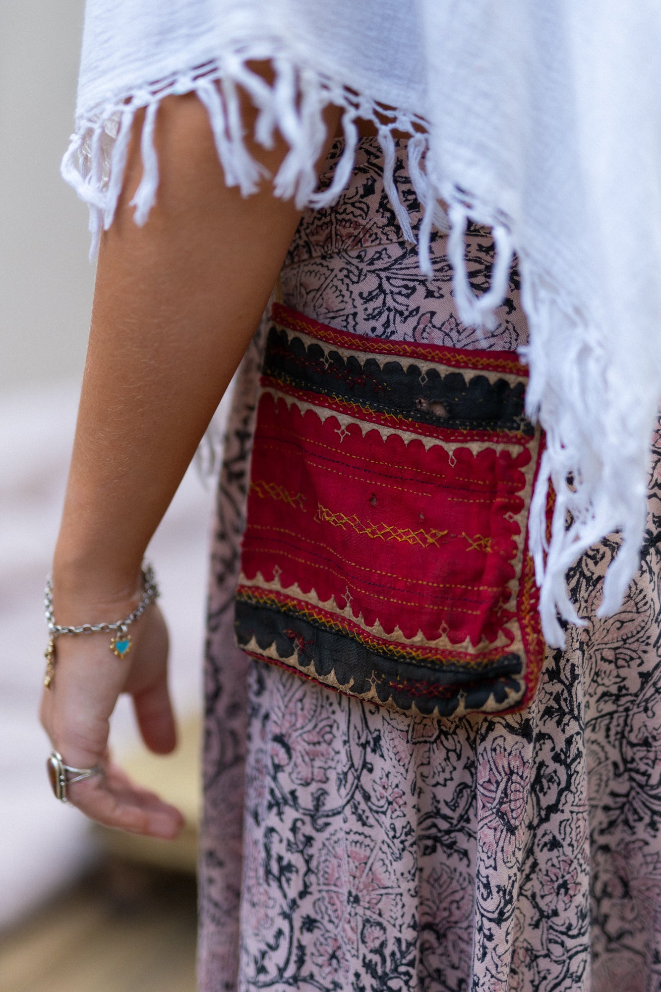 MINI KANTHA BAG ON ROPE