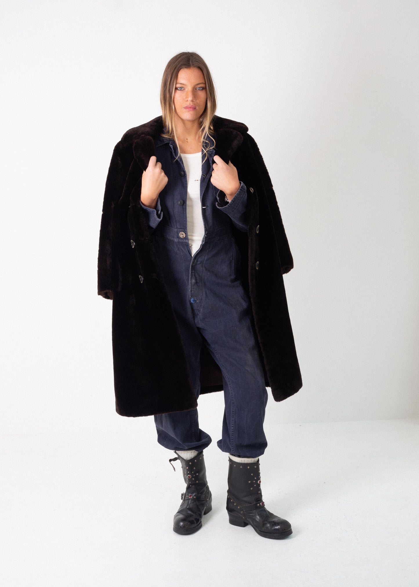 1960S SHORT PILE SHEEPSKIN COAT