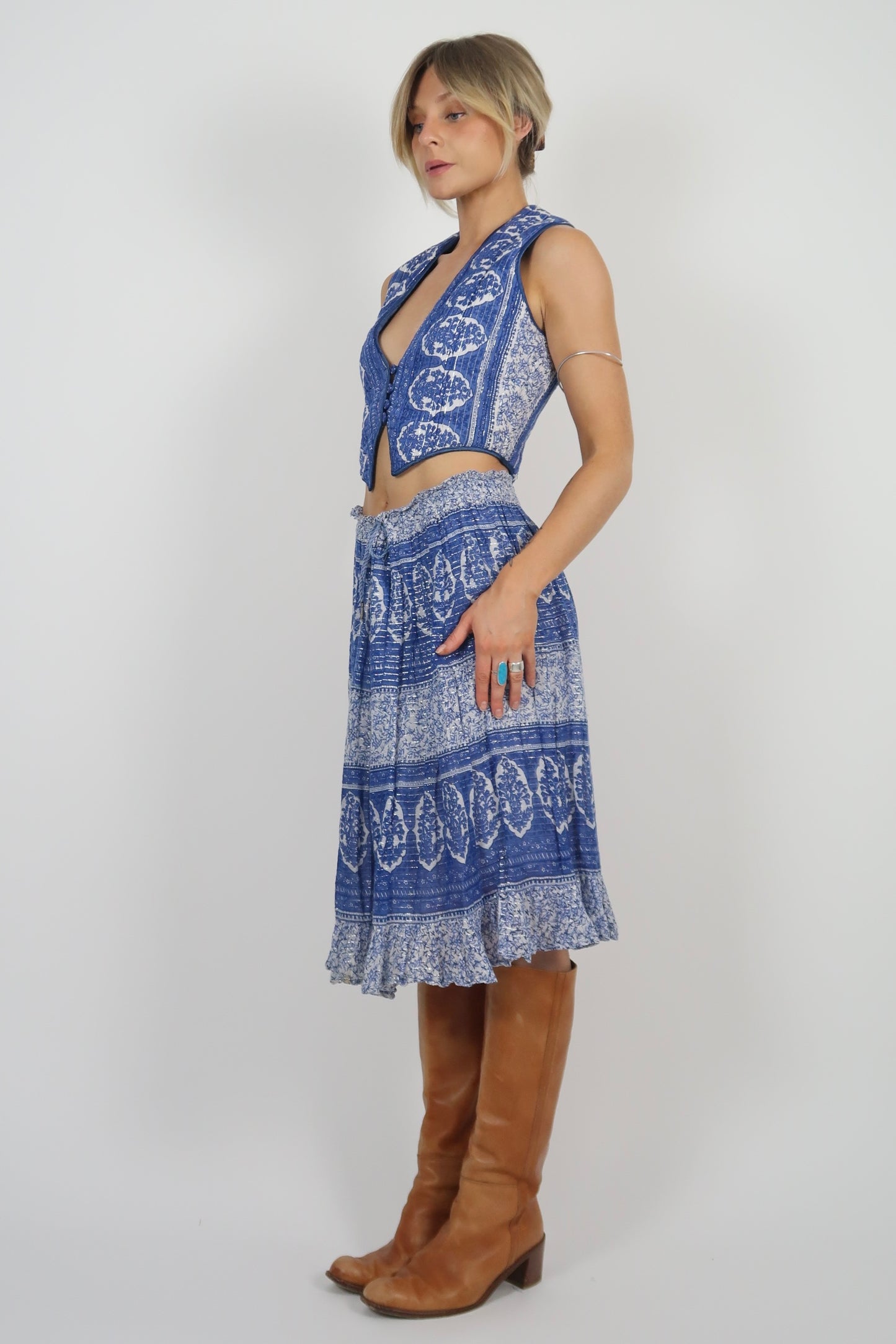1970s waistcoat and skirt set