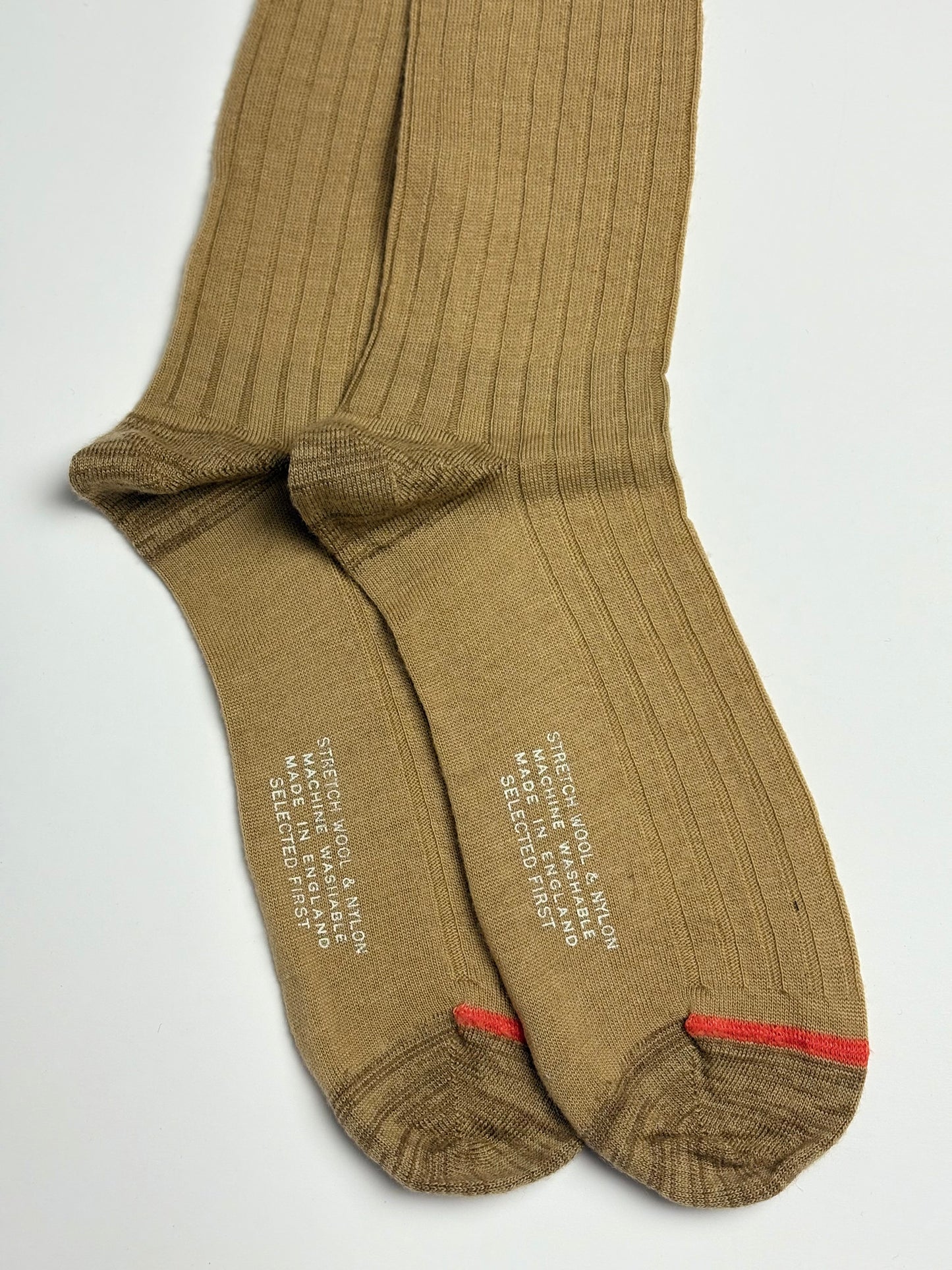 60s wool socks khaki