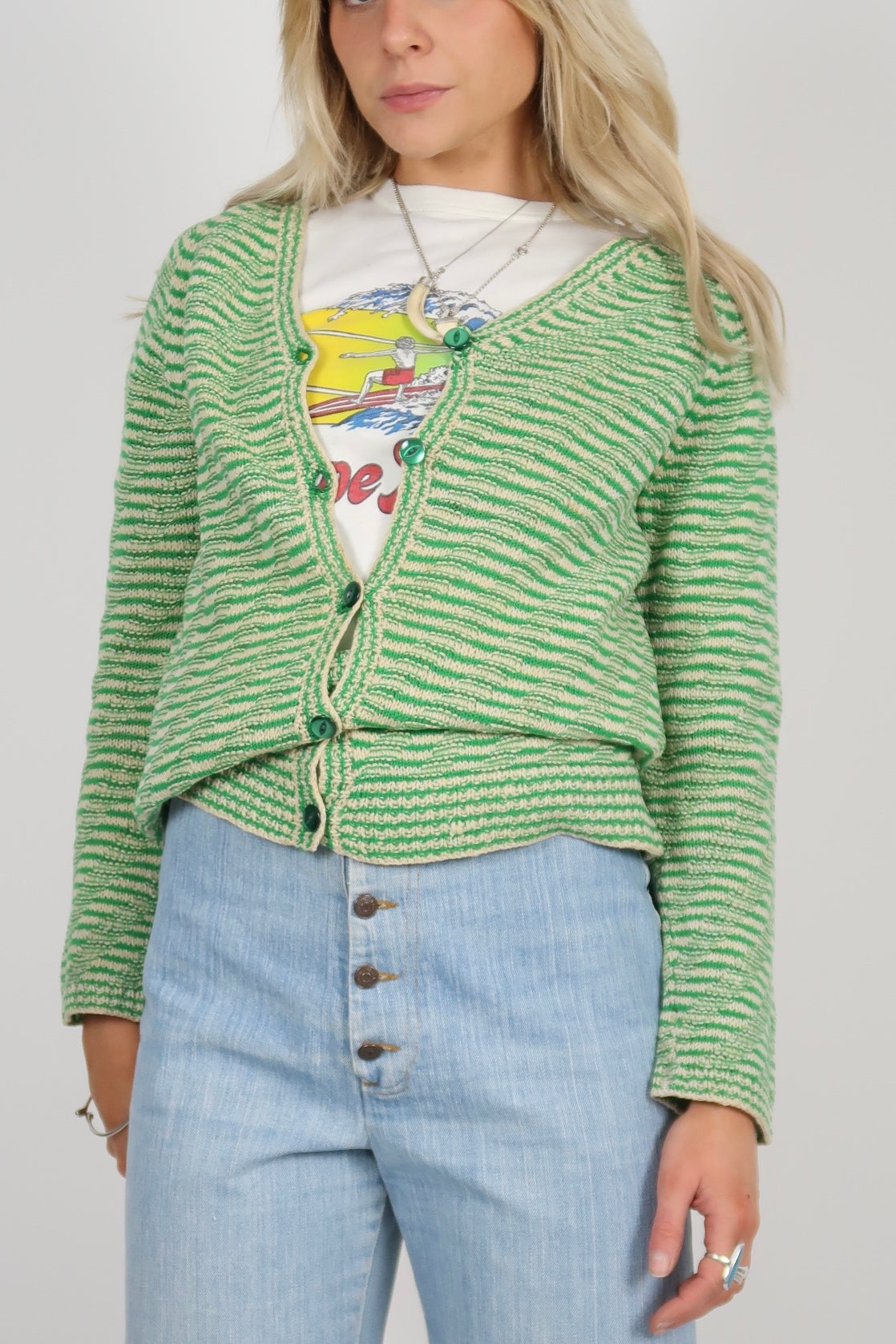 50s Green cardigan
