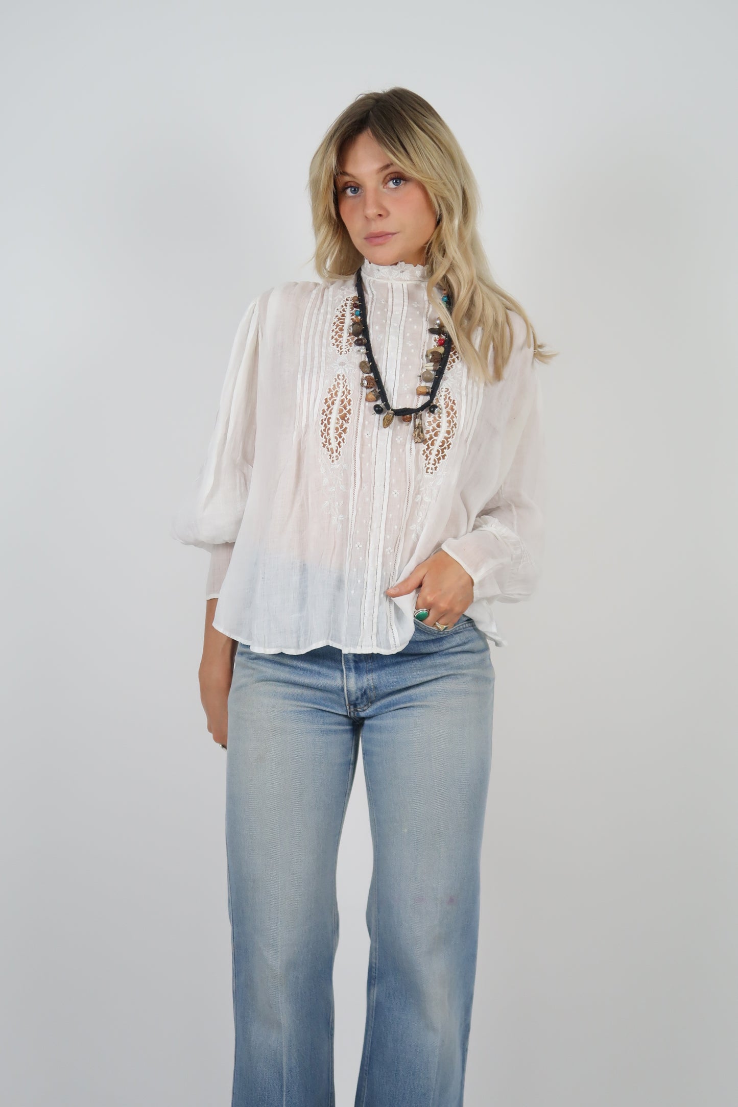 Antique cutout blouse