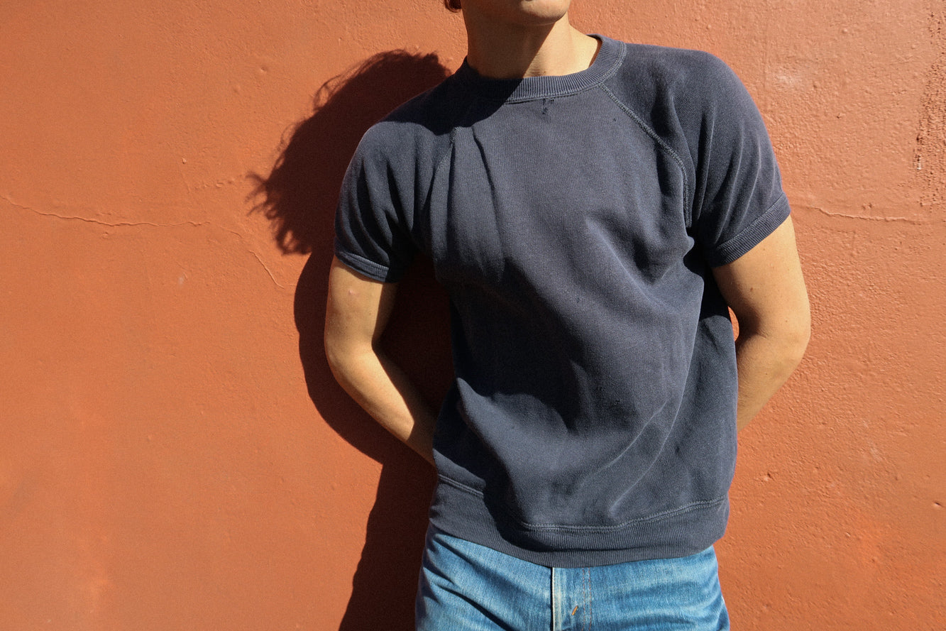 1960s faded blue sweatshirt