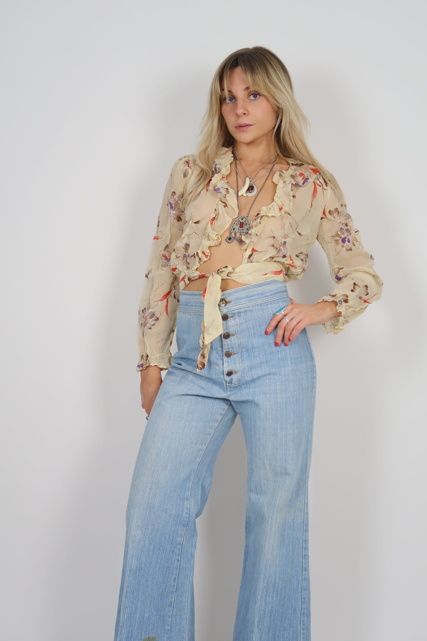 1970s sheer blouse