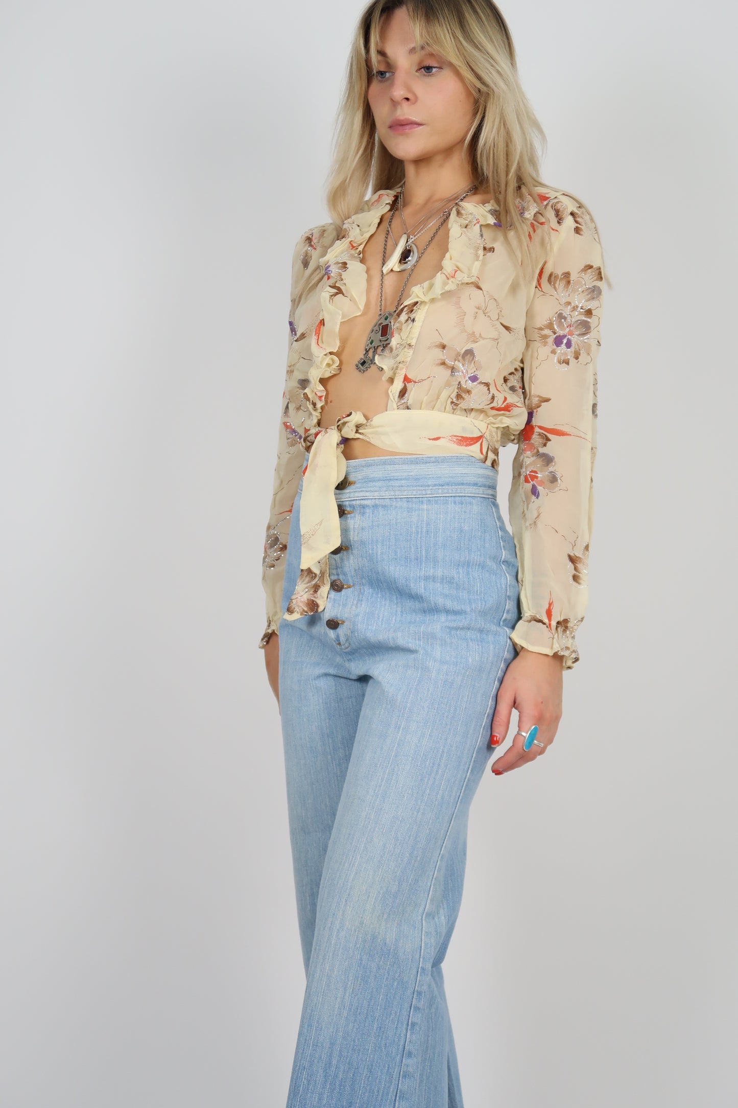 1970s sheer blouse