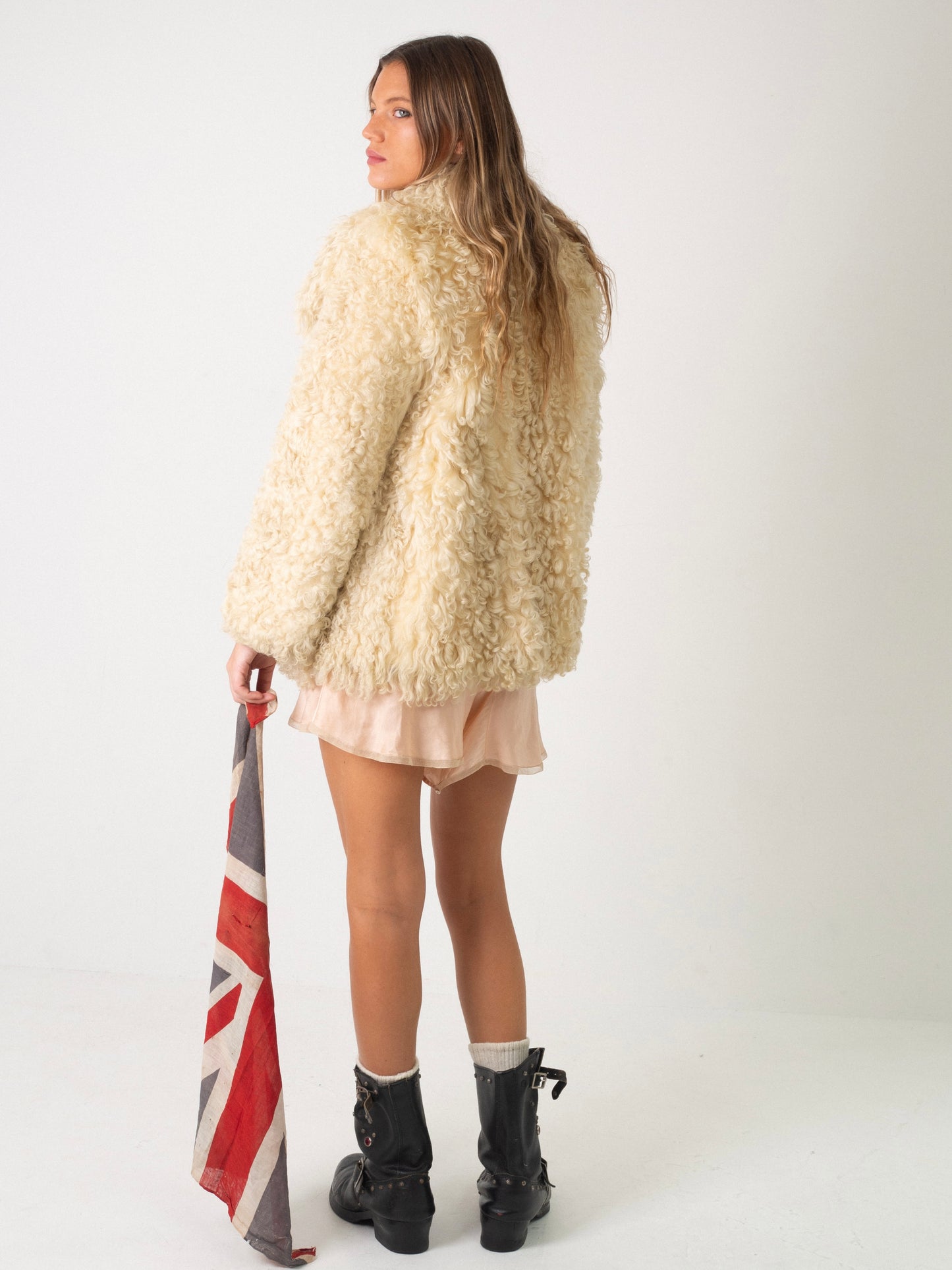 70S CREAM MONGOLIAN COAT