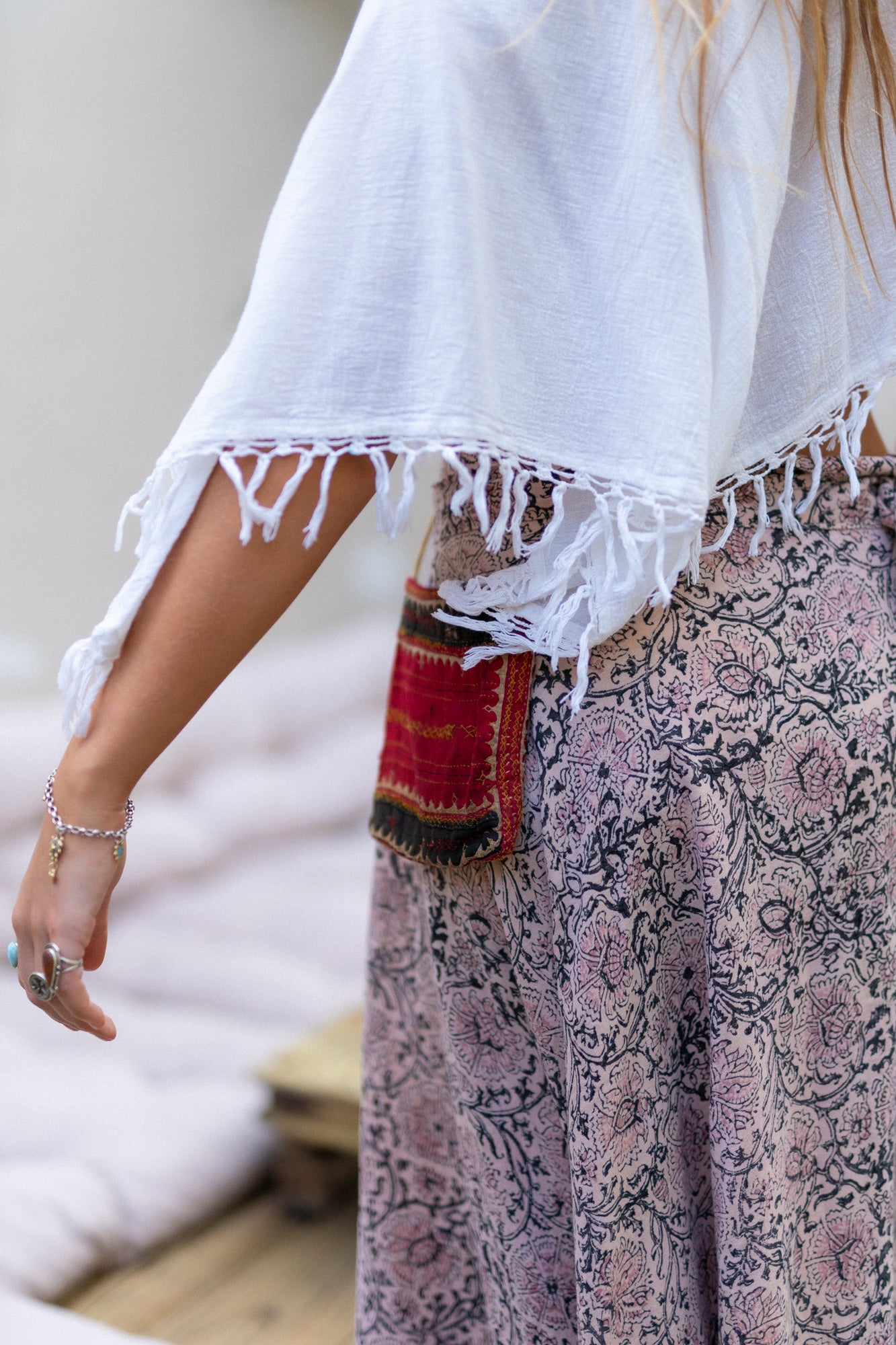 MINI KANTHA BAG ON ROPE