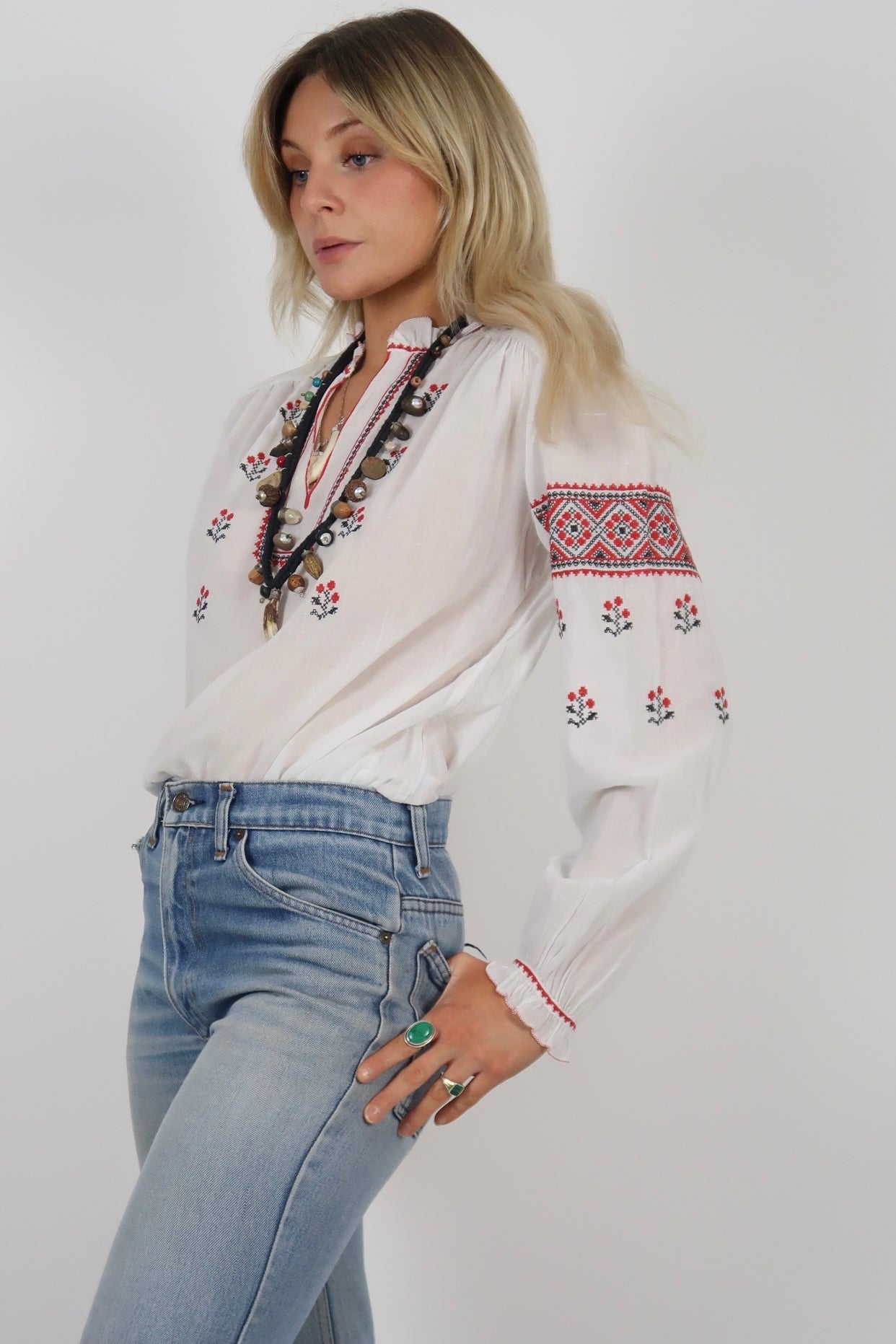 1970s embroidered blouse