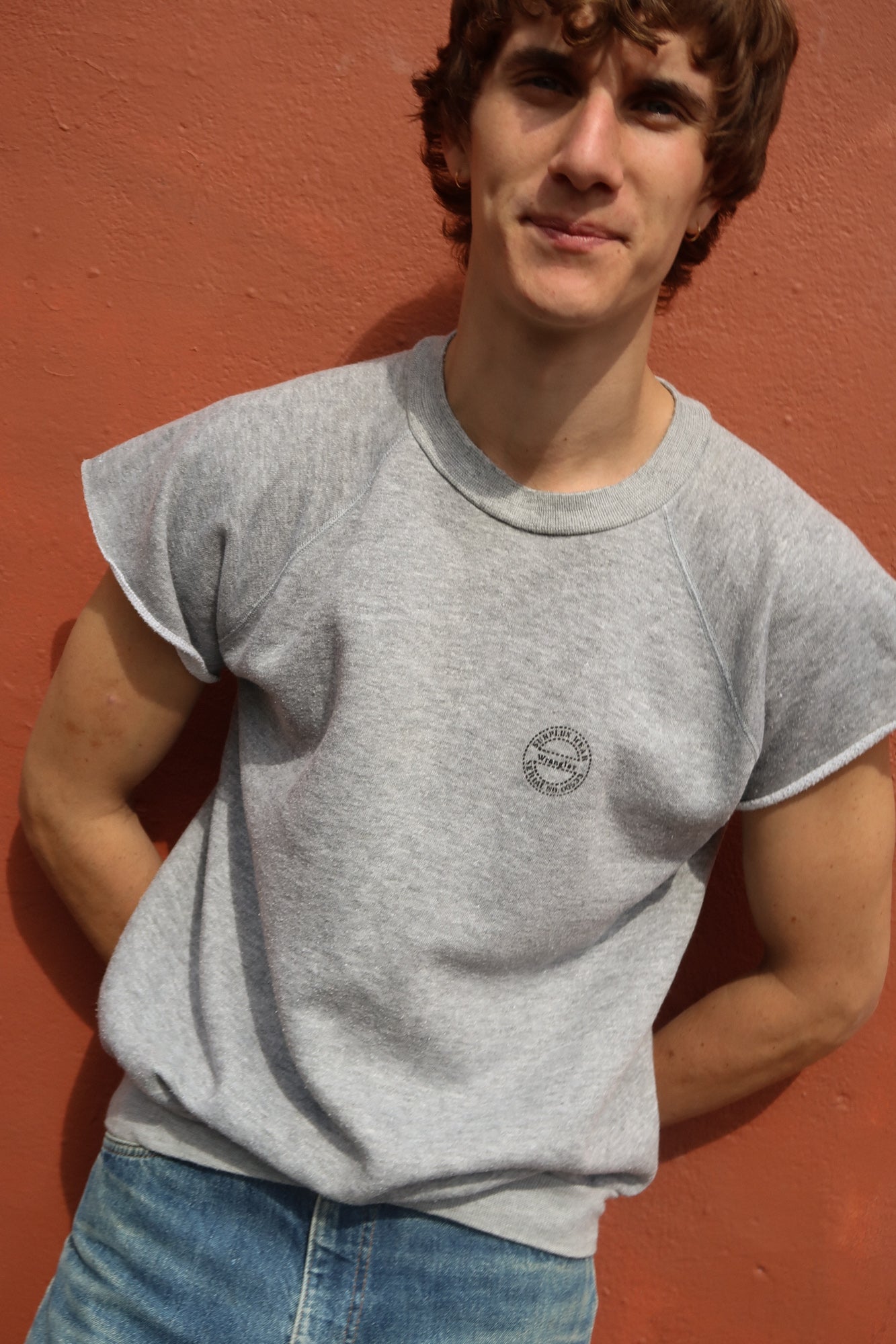 1980s wrangler cut off sweat