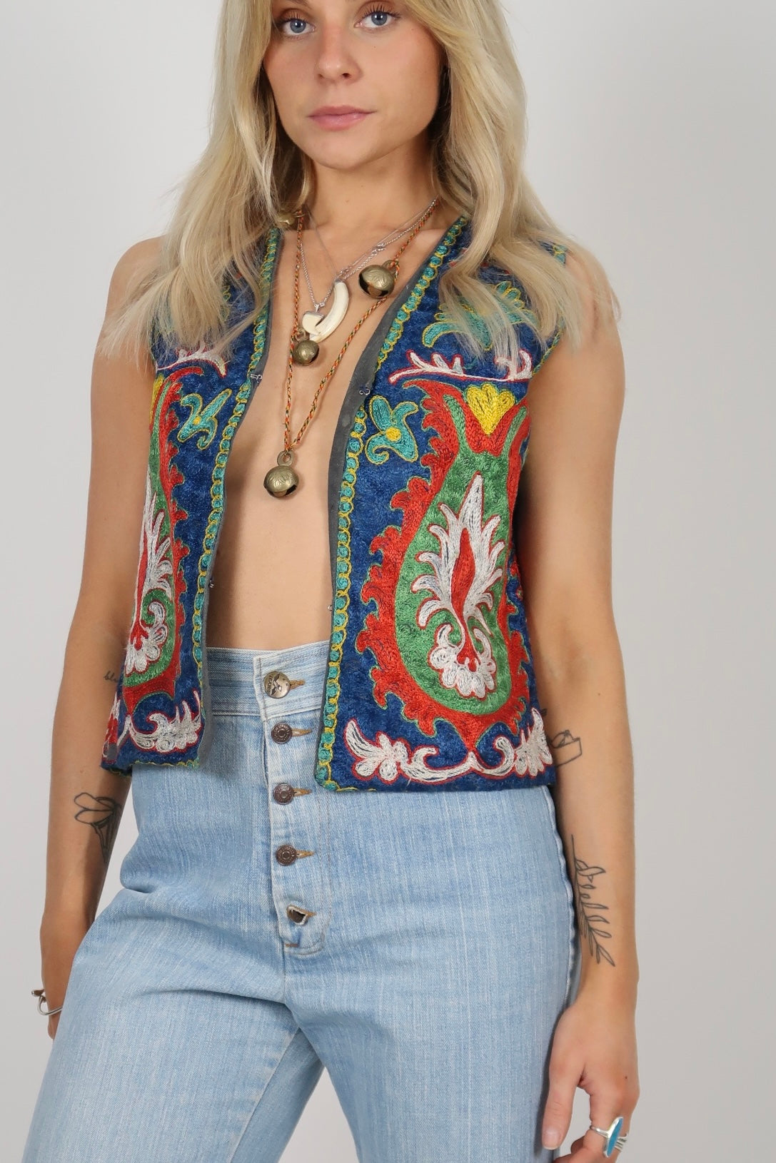 60s embroidered Afghan vest