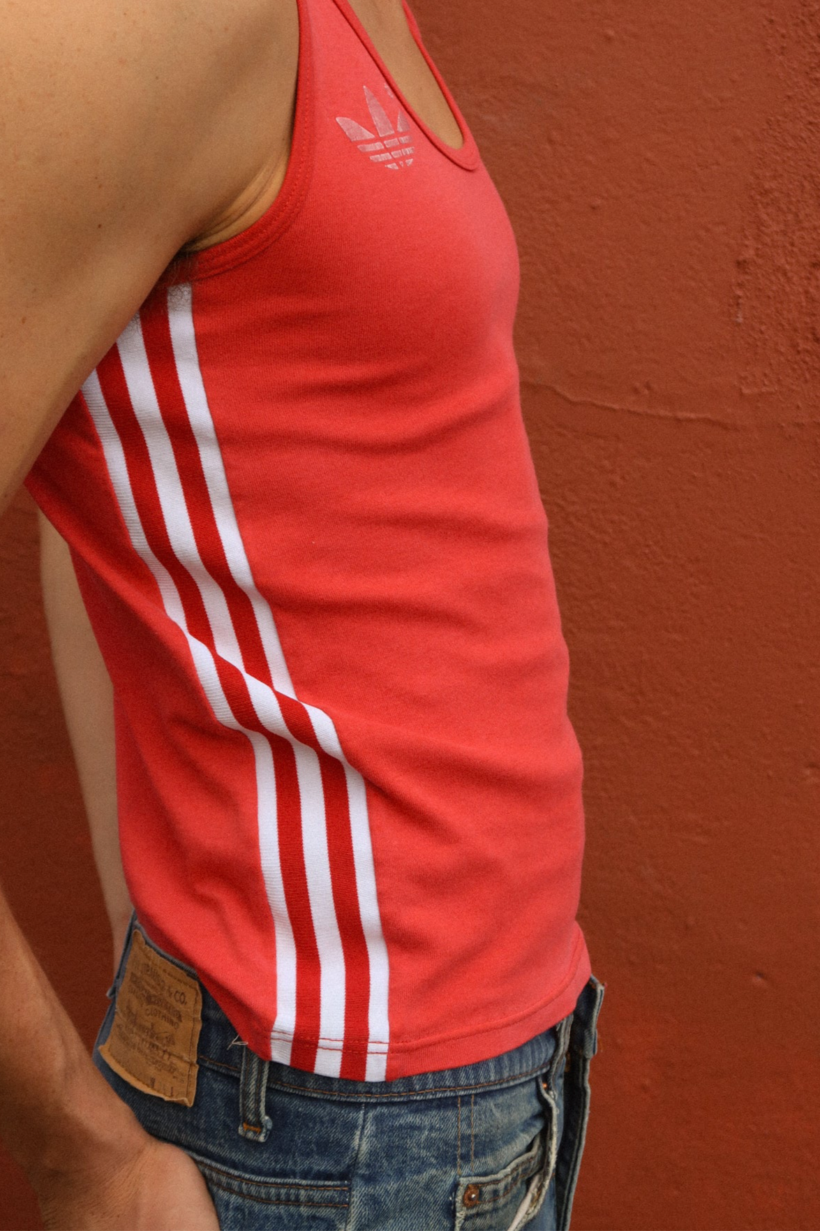 70s cotton adidas vest