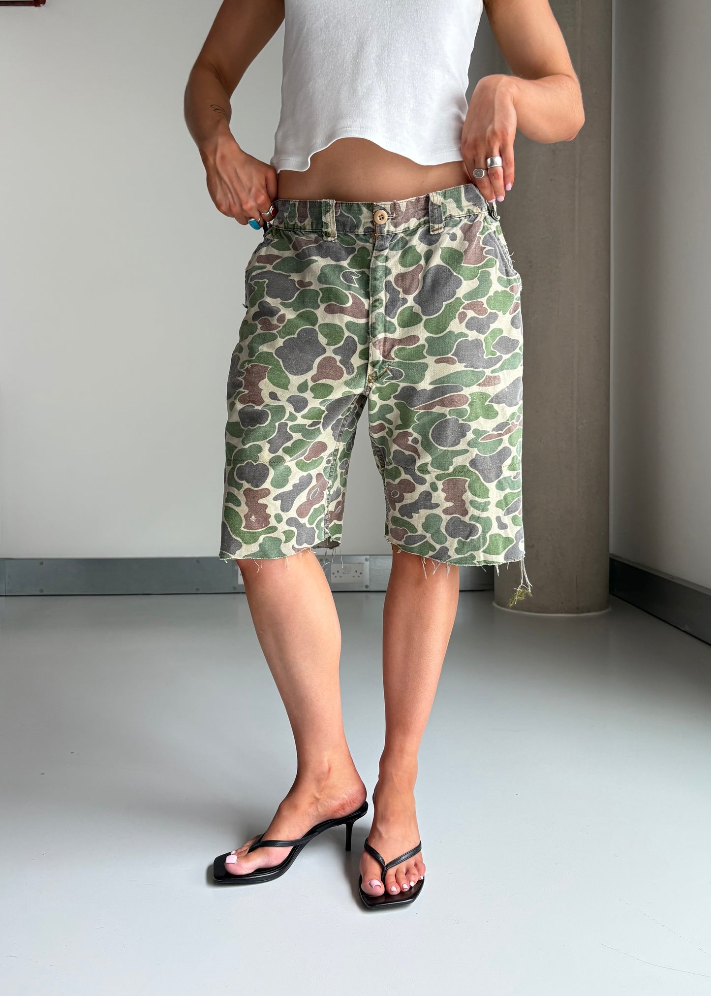 60s camo shorts