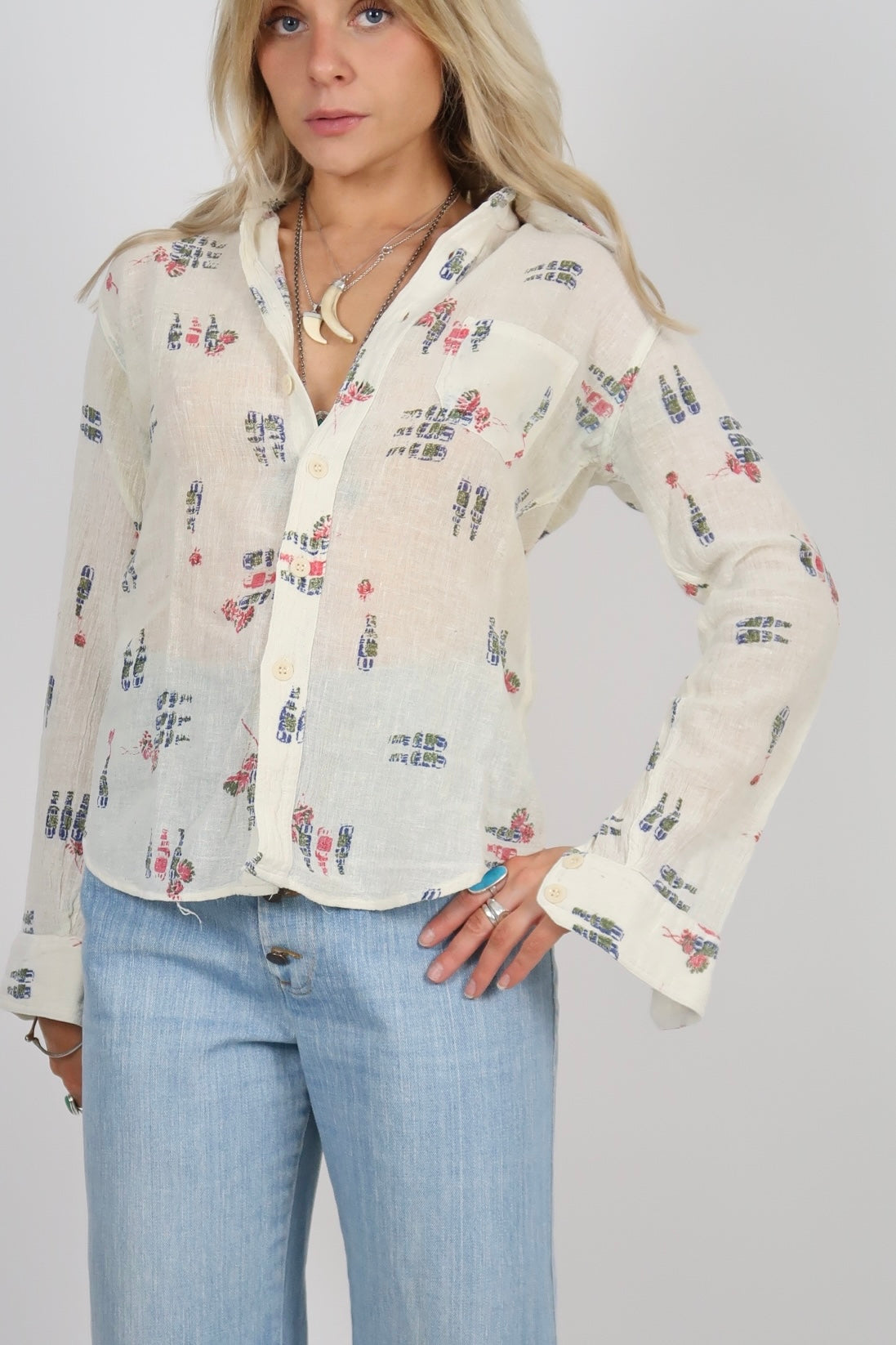 70s cheesecloth shirt