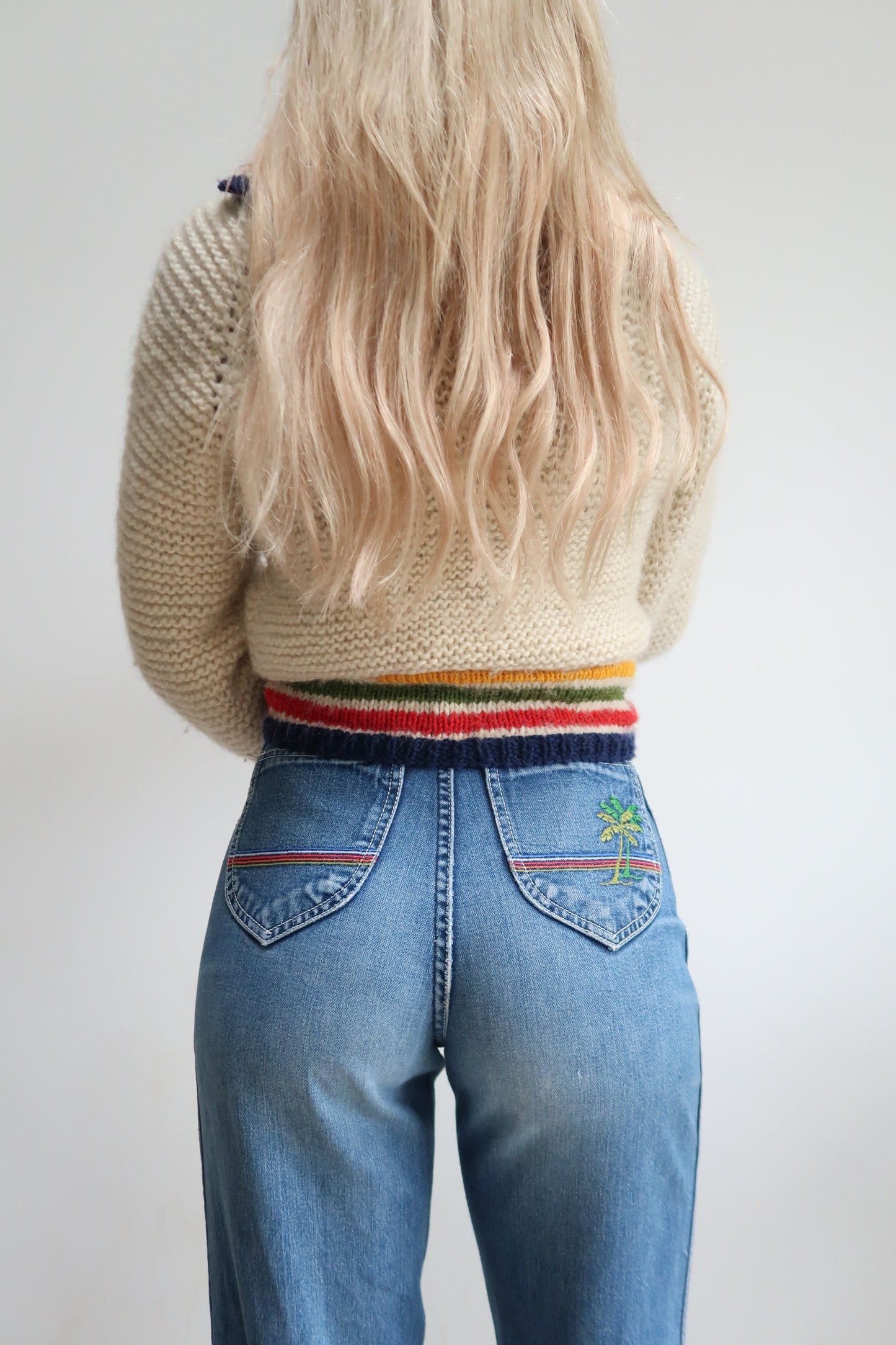 Late 1970s palm tree jeans