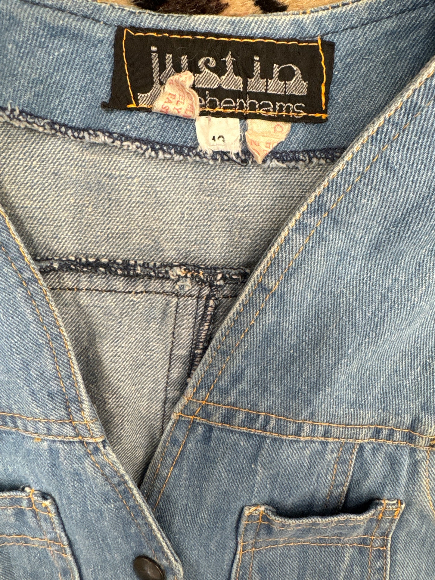 1970s denim waistcoat