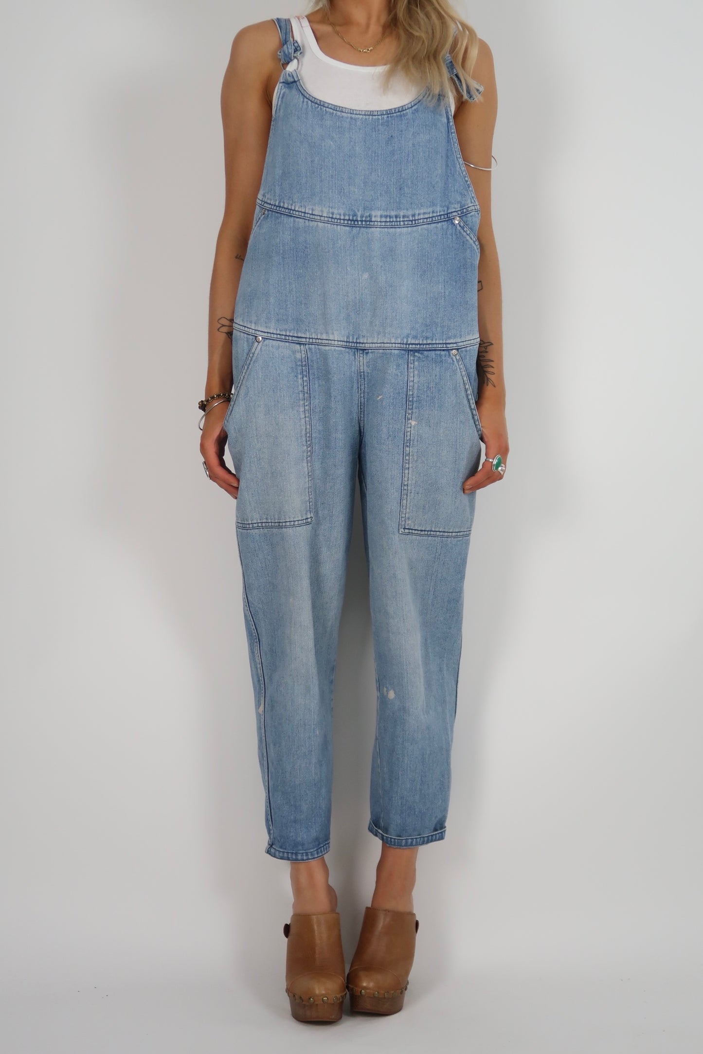 1970s Miss Selfridge denim overalls