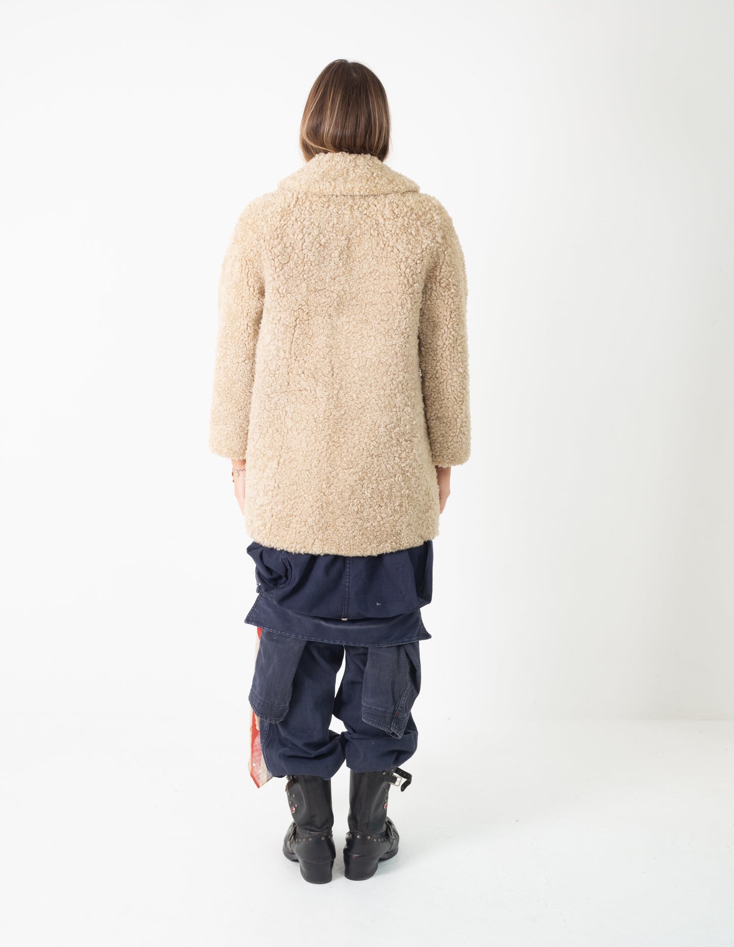 60S CURLY SHEEPSKIN COAT