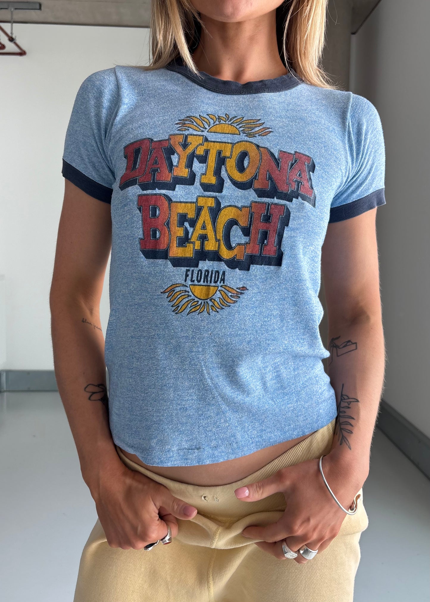 70S DAYTONA BEACH RINGER TEE