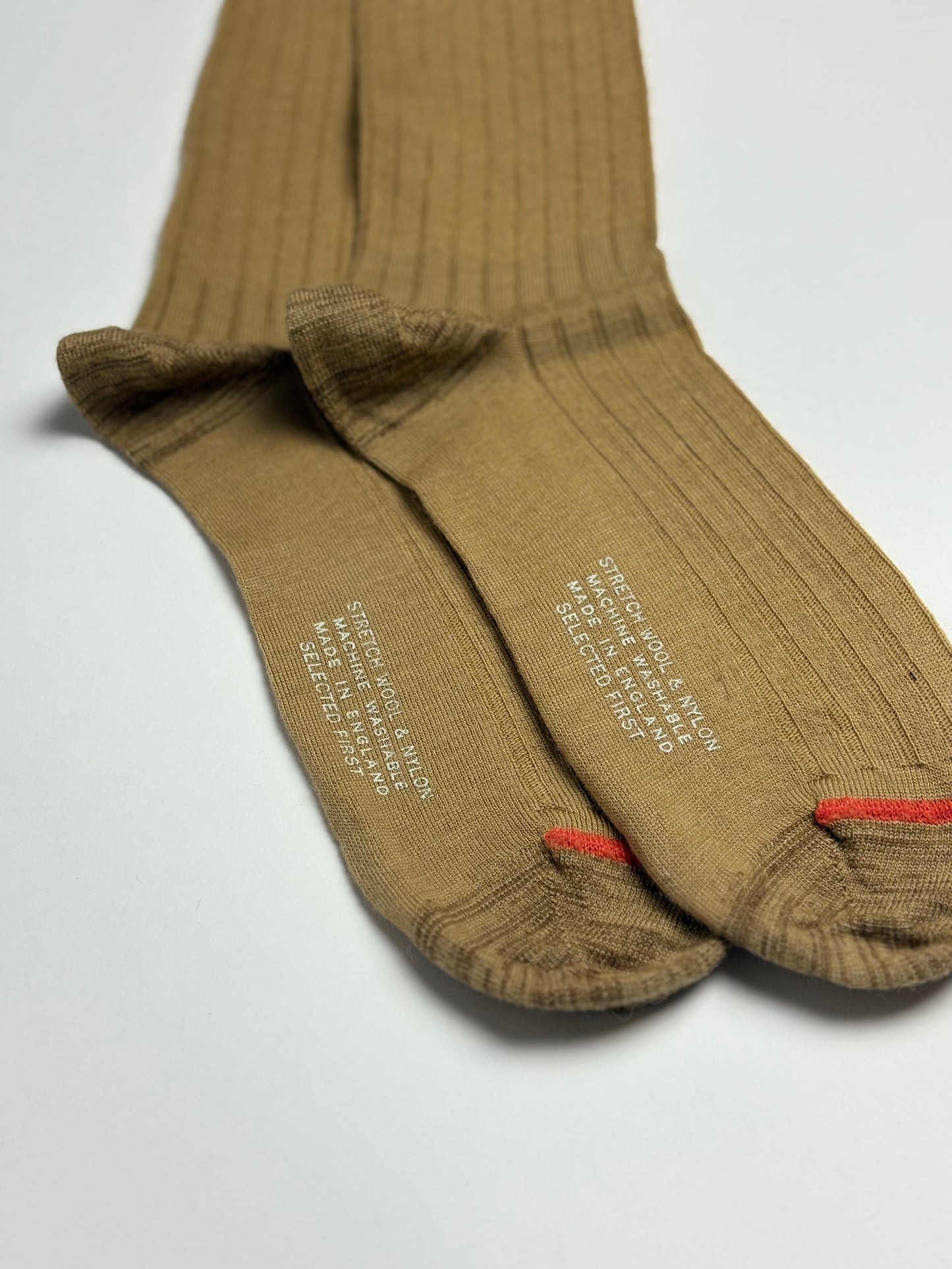 60s wool socks khaki