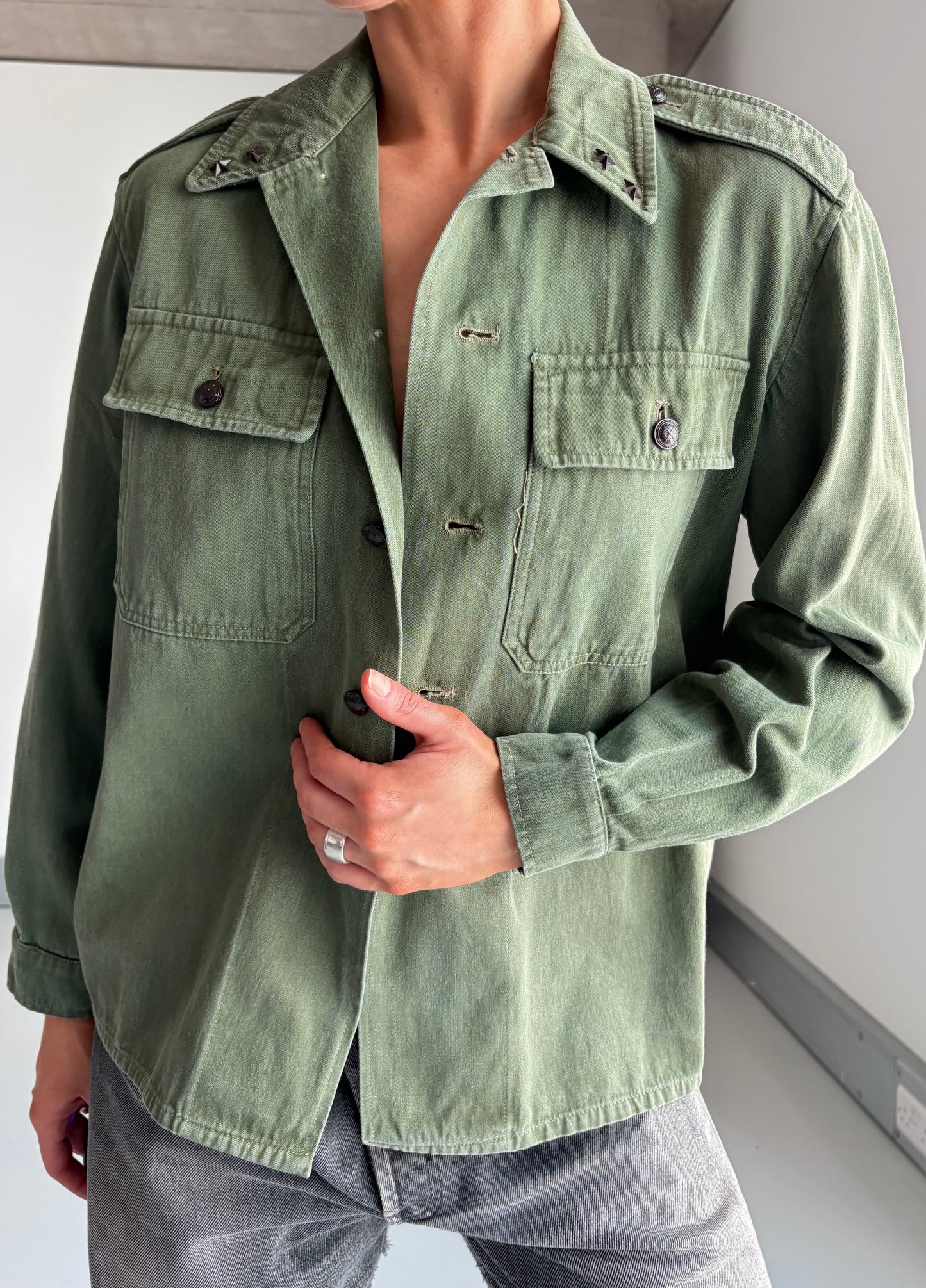 70s army shacket