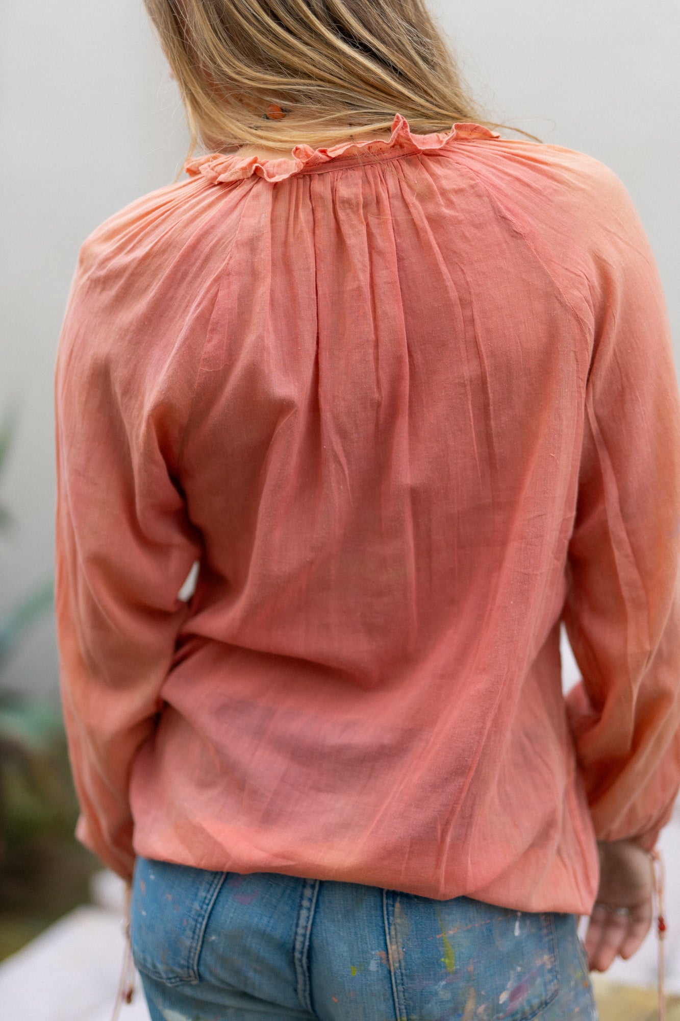 FADED COTTON BLOUSE