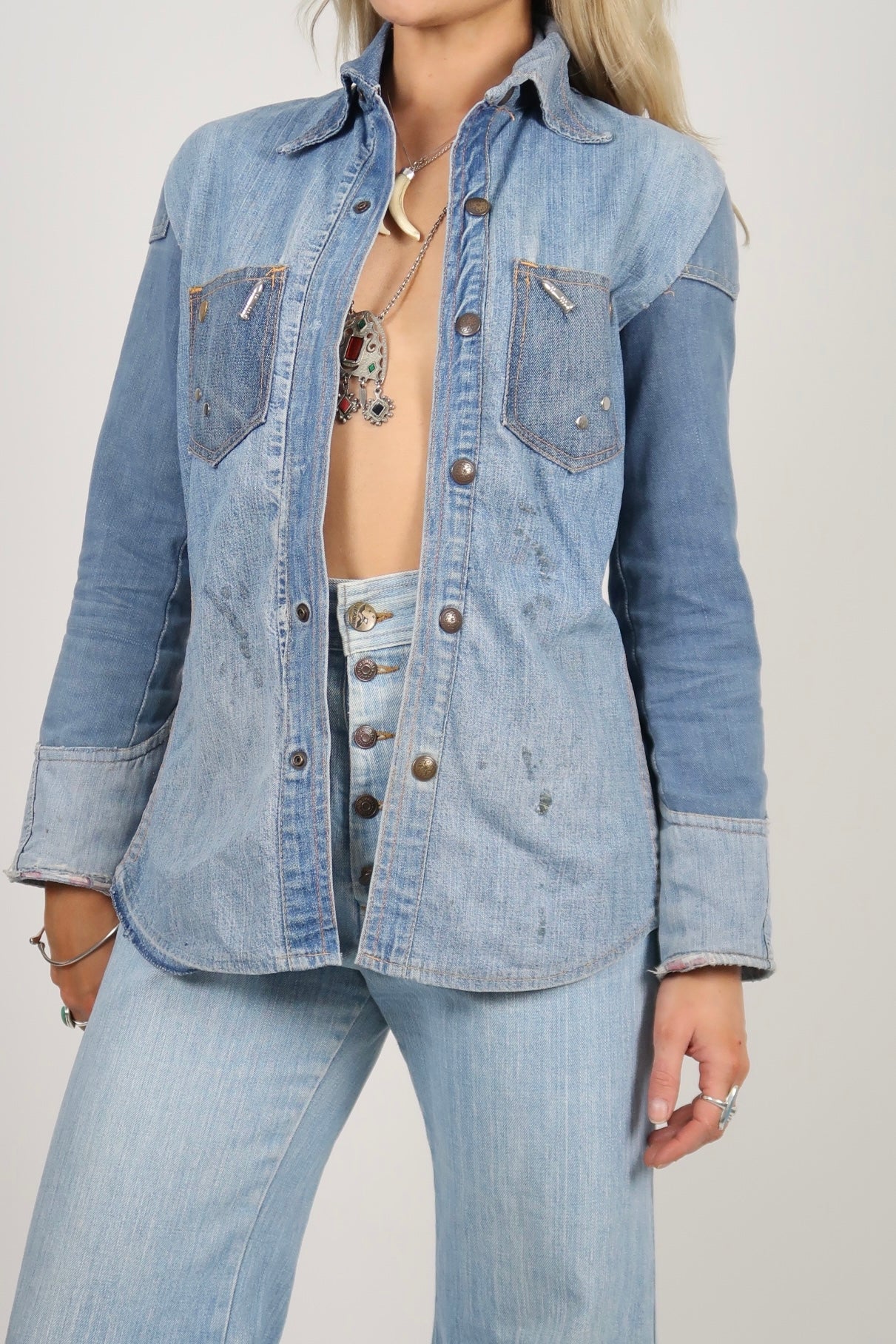 60s customised denim shirt