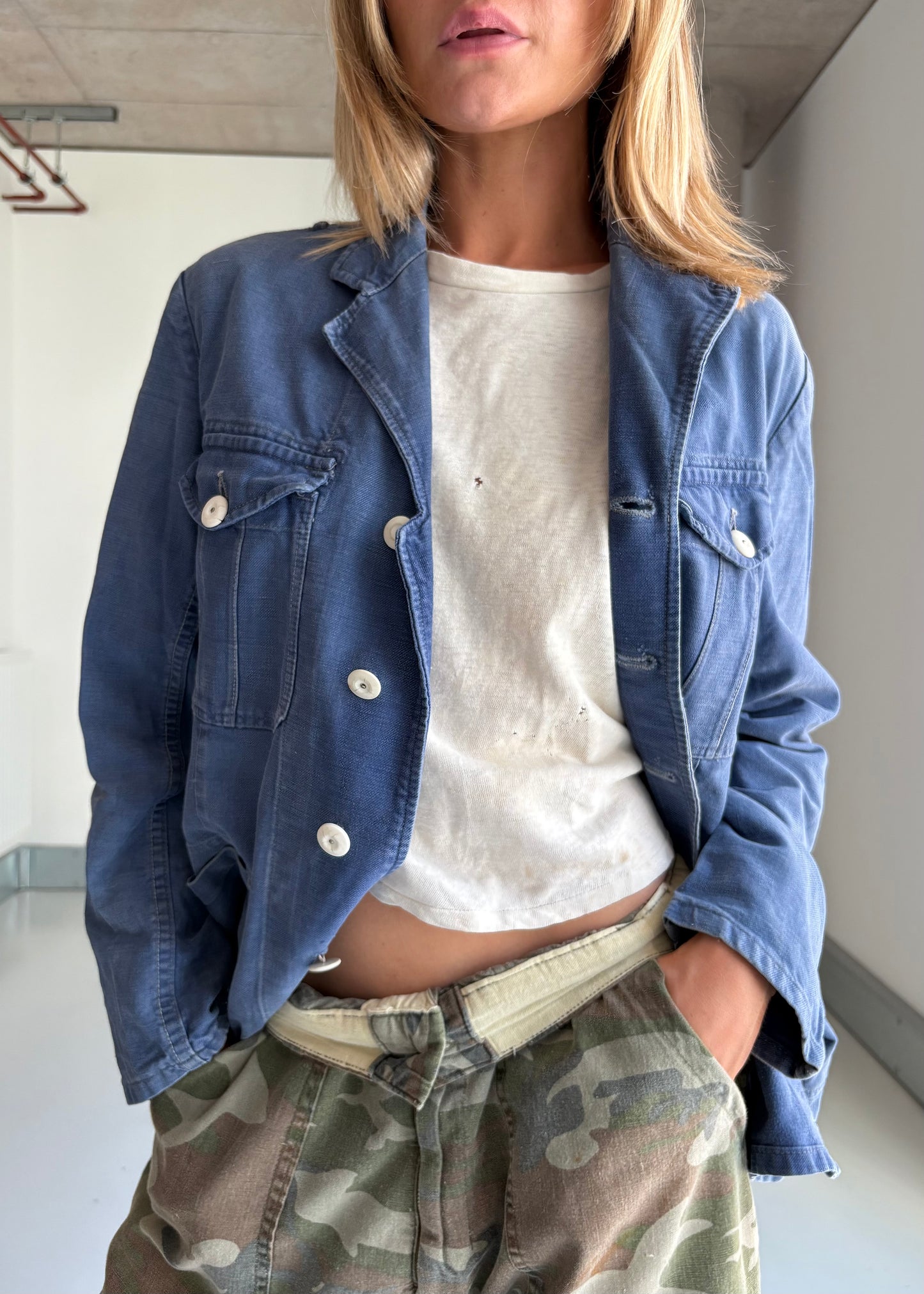 1940S BLUE MILITARY JACKET