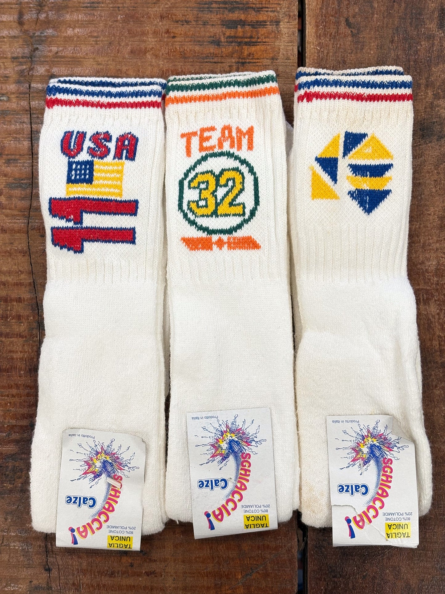 80s sports long socks