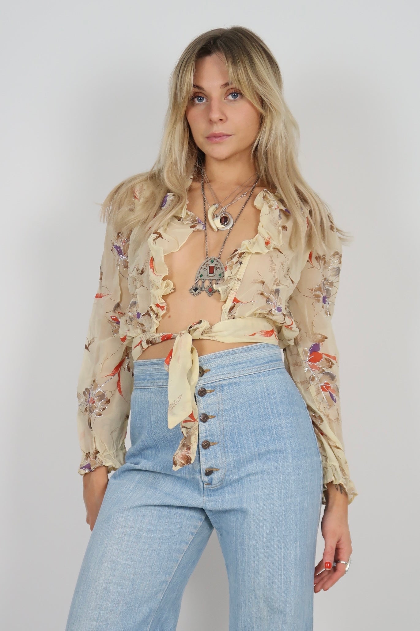 1970s sheer blouse