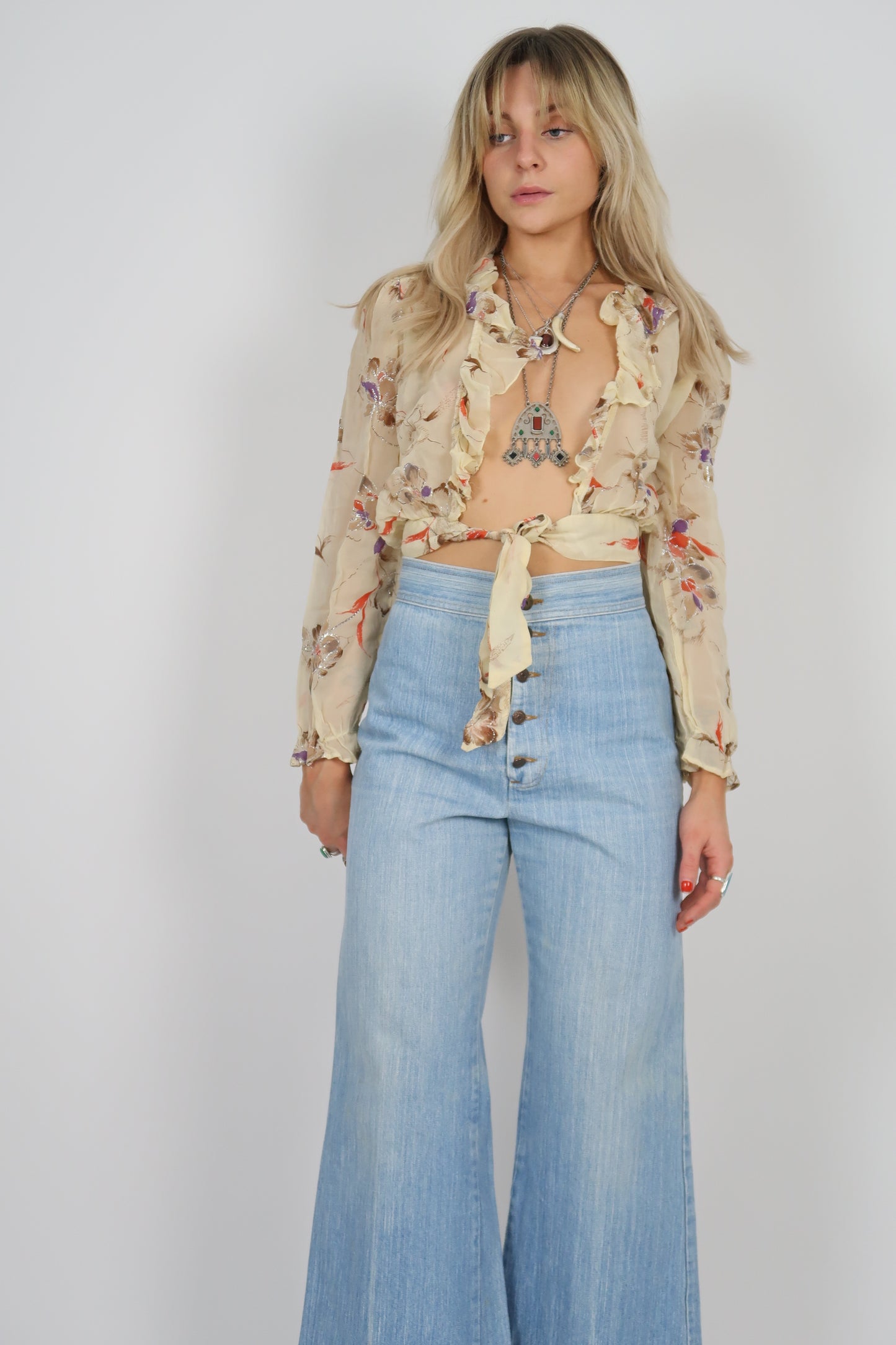 1970s sheer blouse