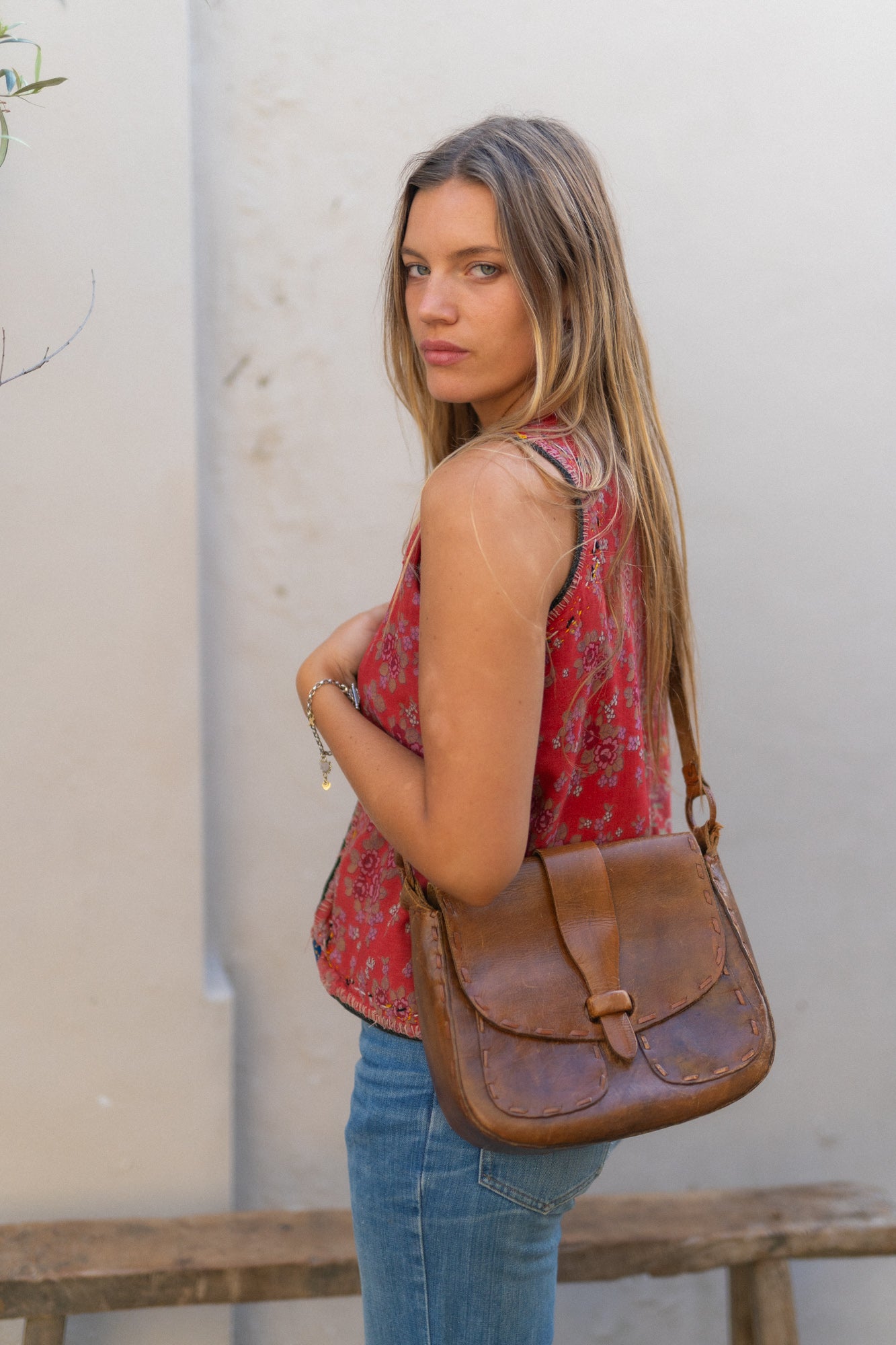 TAN LEATHER BAG