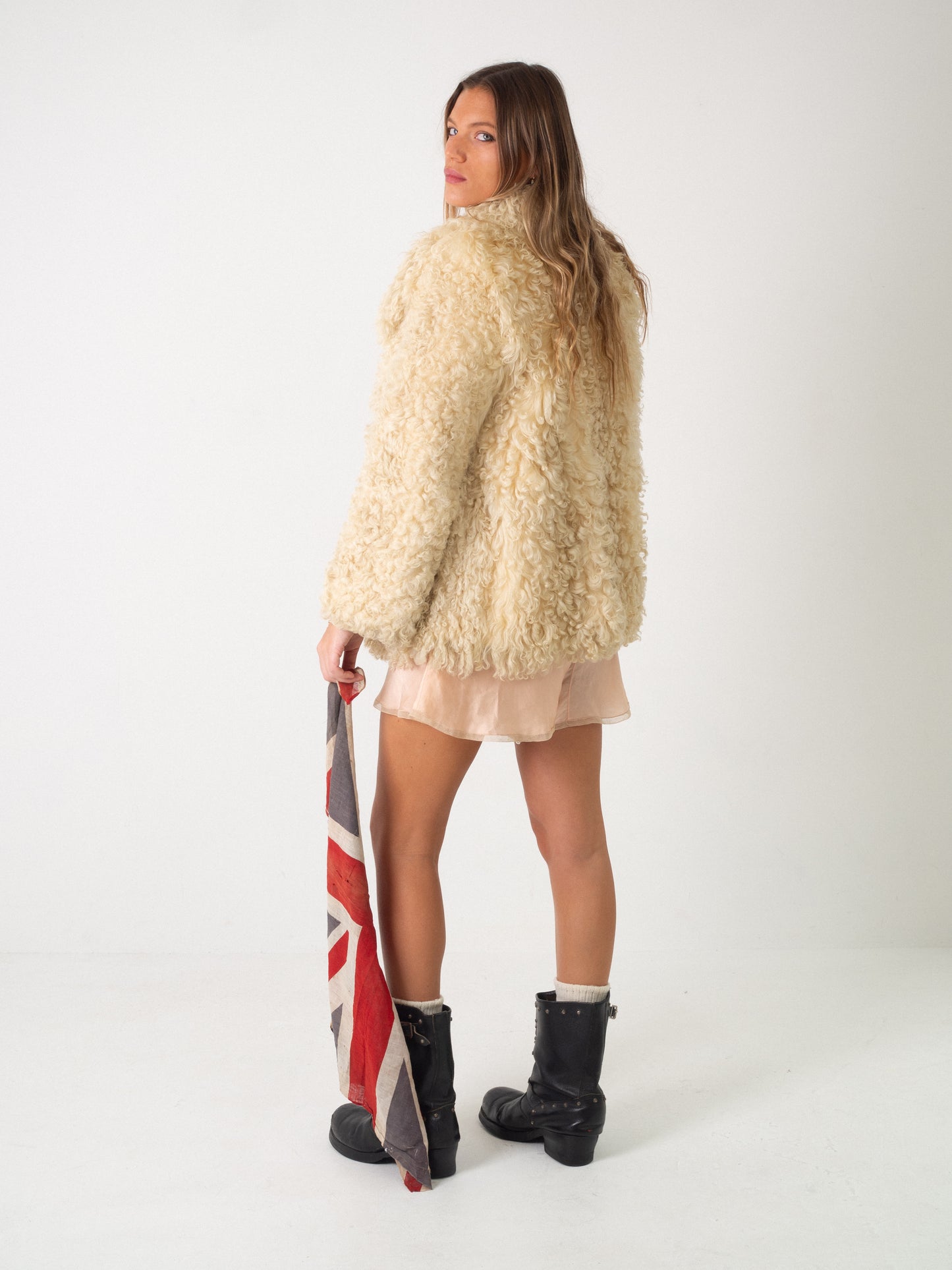 70S CREAM MONGOLIAN COAT