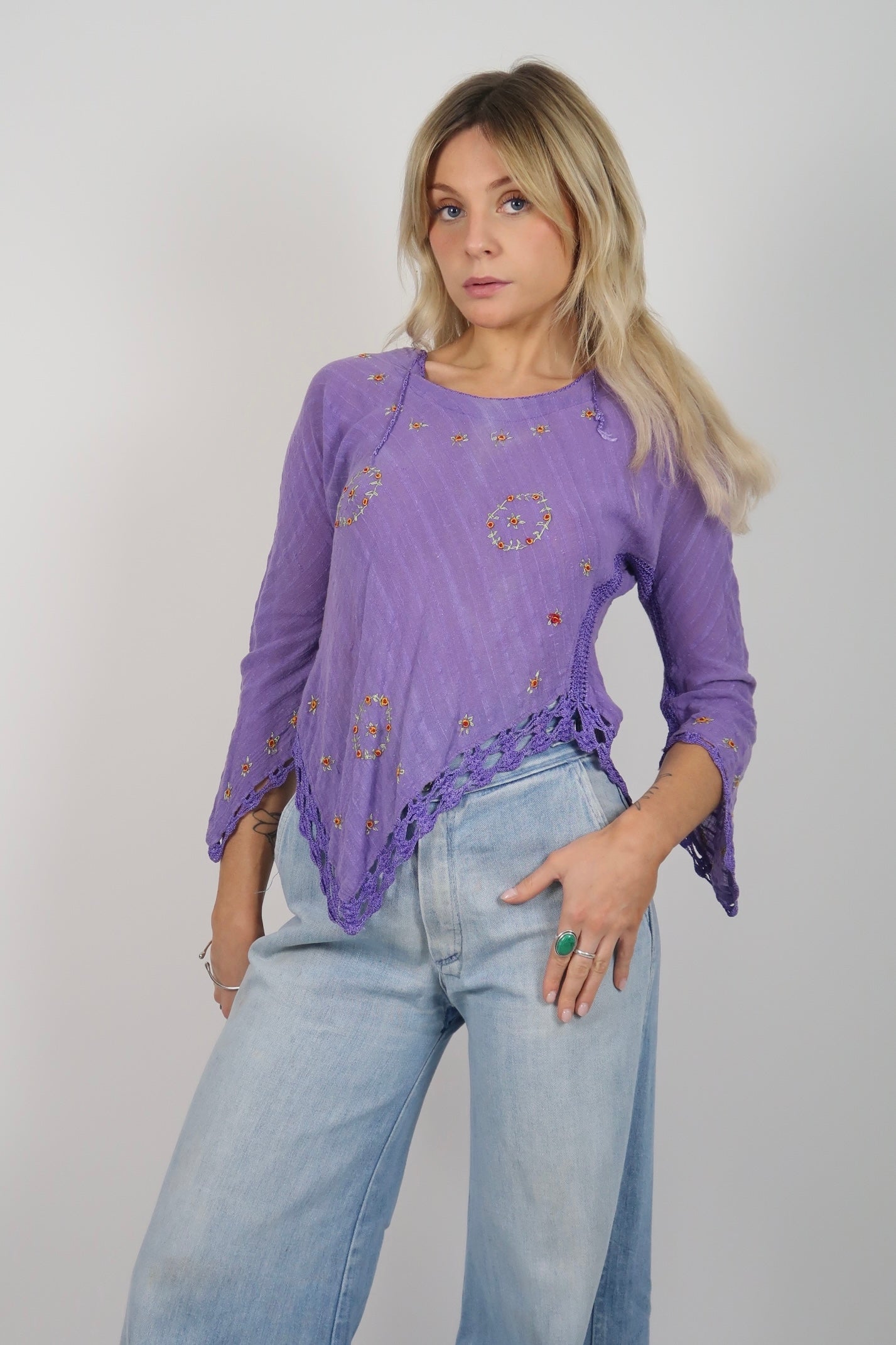 Late 1960s cotton hippie top