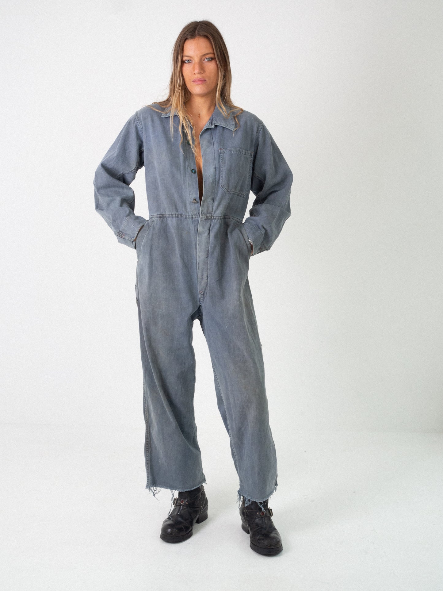 LATE 1940S/ 50S ROYAL NAVY OVERALL GREY
