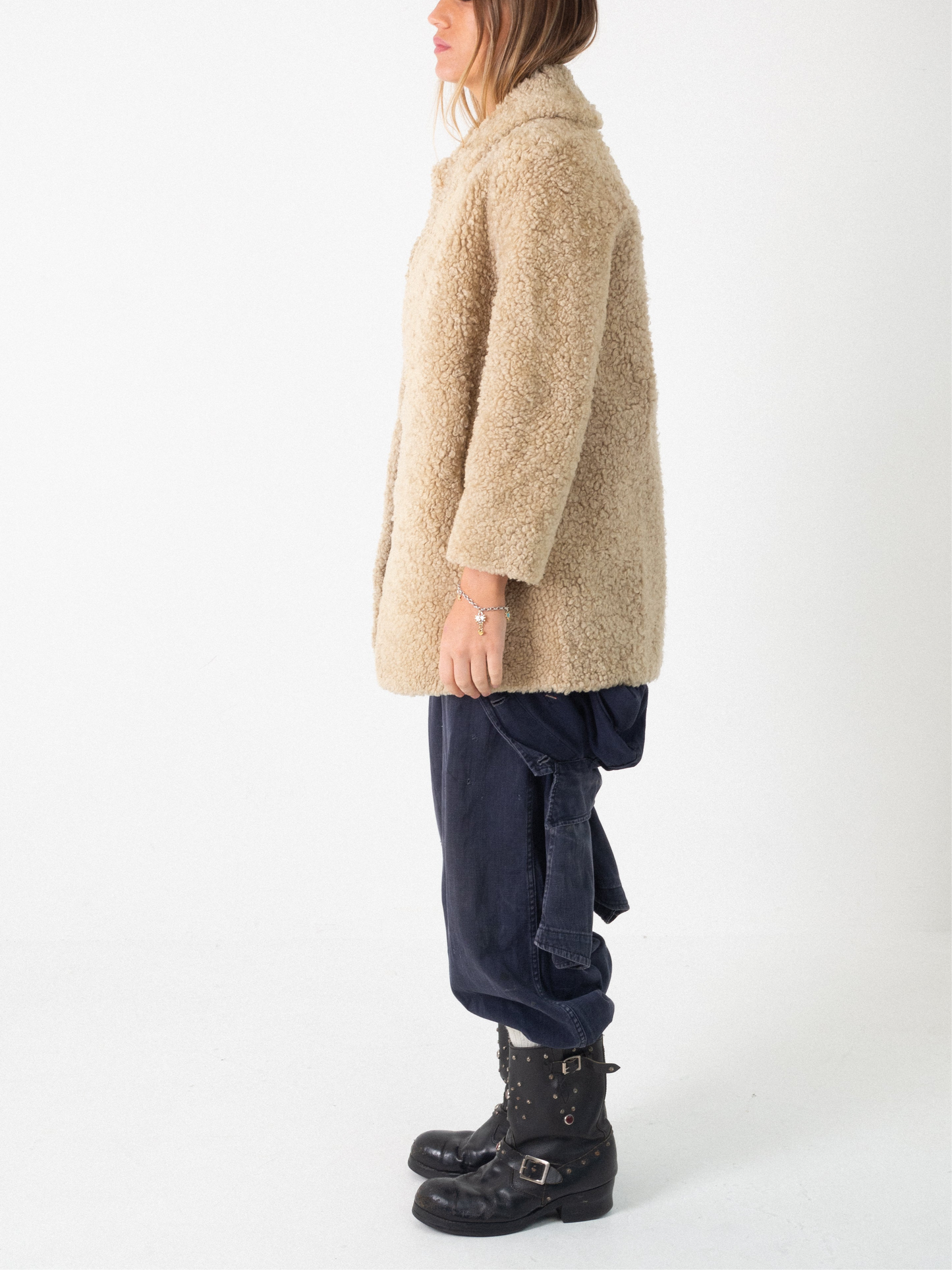60S CURLY SHEEPSKIN COAT